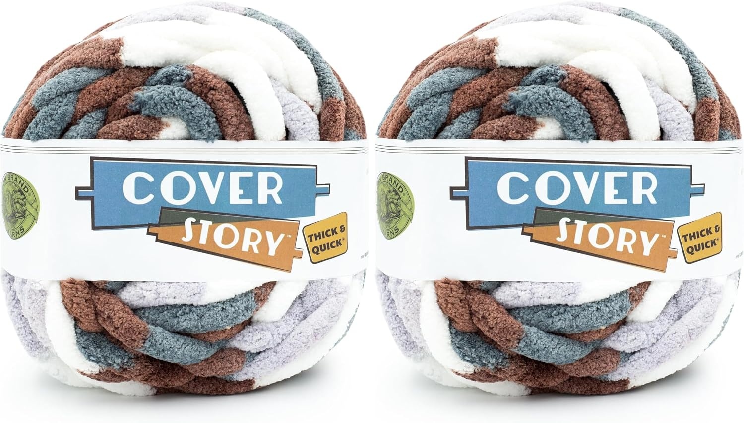image:imageLion Brand Yarn Cover Story Thick amp Quick Blanket Yarn Marsh 1 PackSnow Peak