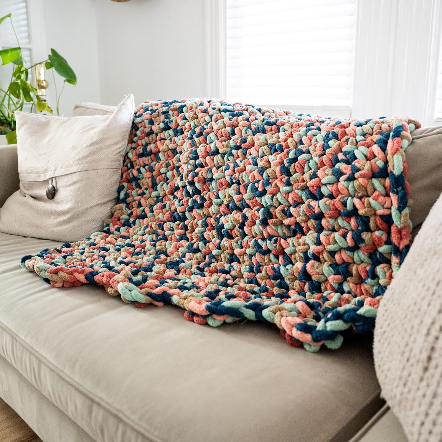 image:imageLion Brand Yarn Cover Story Thick amp Quick Blanket Yarn Marsh 1 PackSunset
