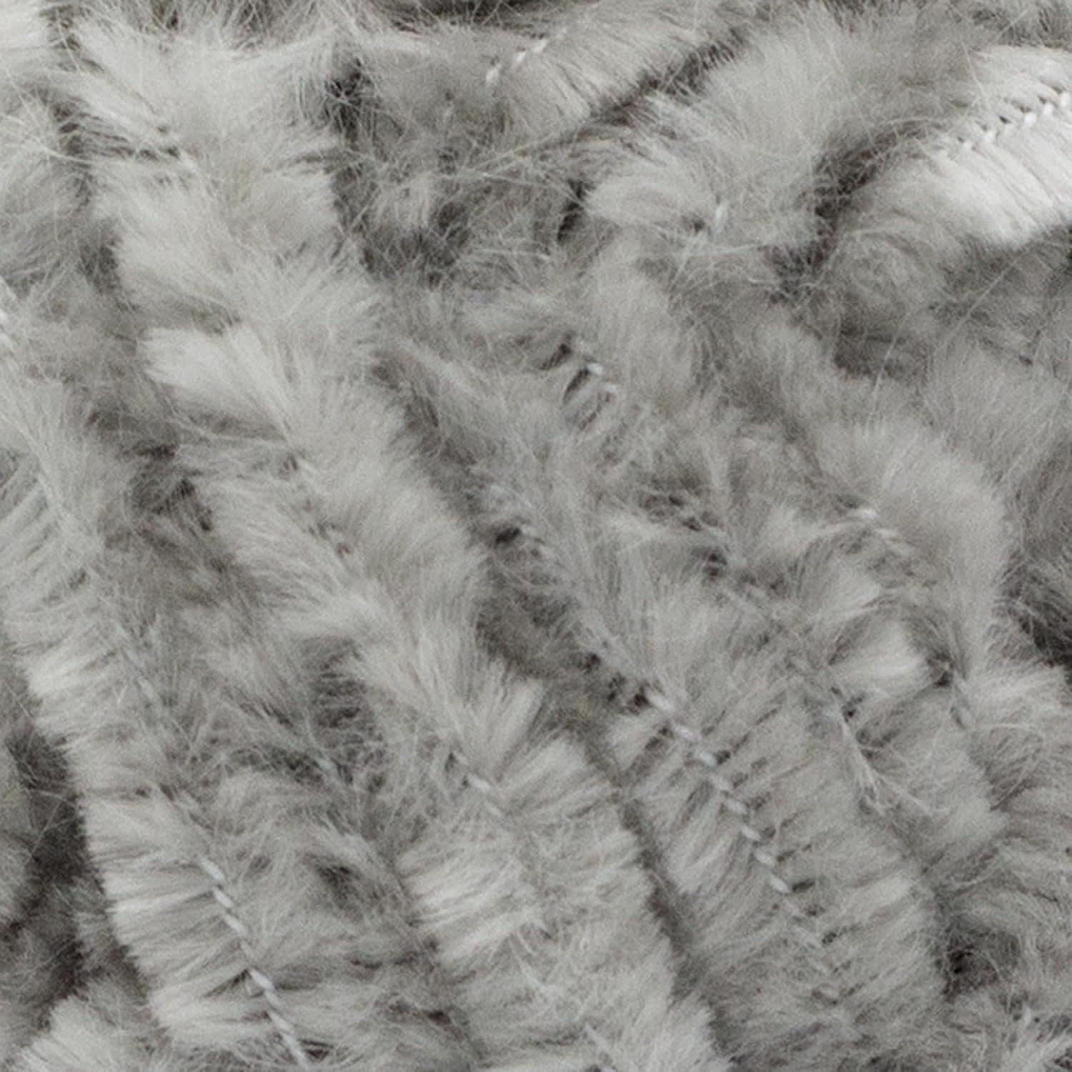 image:imageLion Brand Yarn DIY Glow Chenille Bulky Yarn Pearl 3 PackGrey
