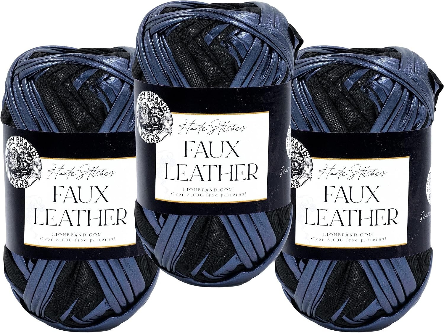 image:imageLion Brand Yarn Faux Leather Fashion Yarn for Knitting and Crochet Bronze 1 PackInk