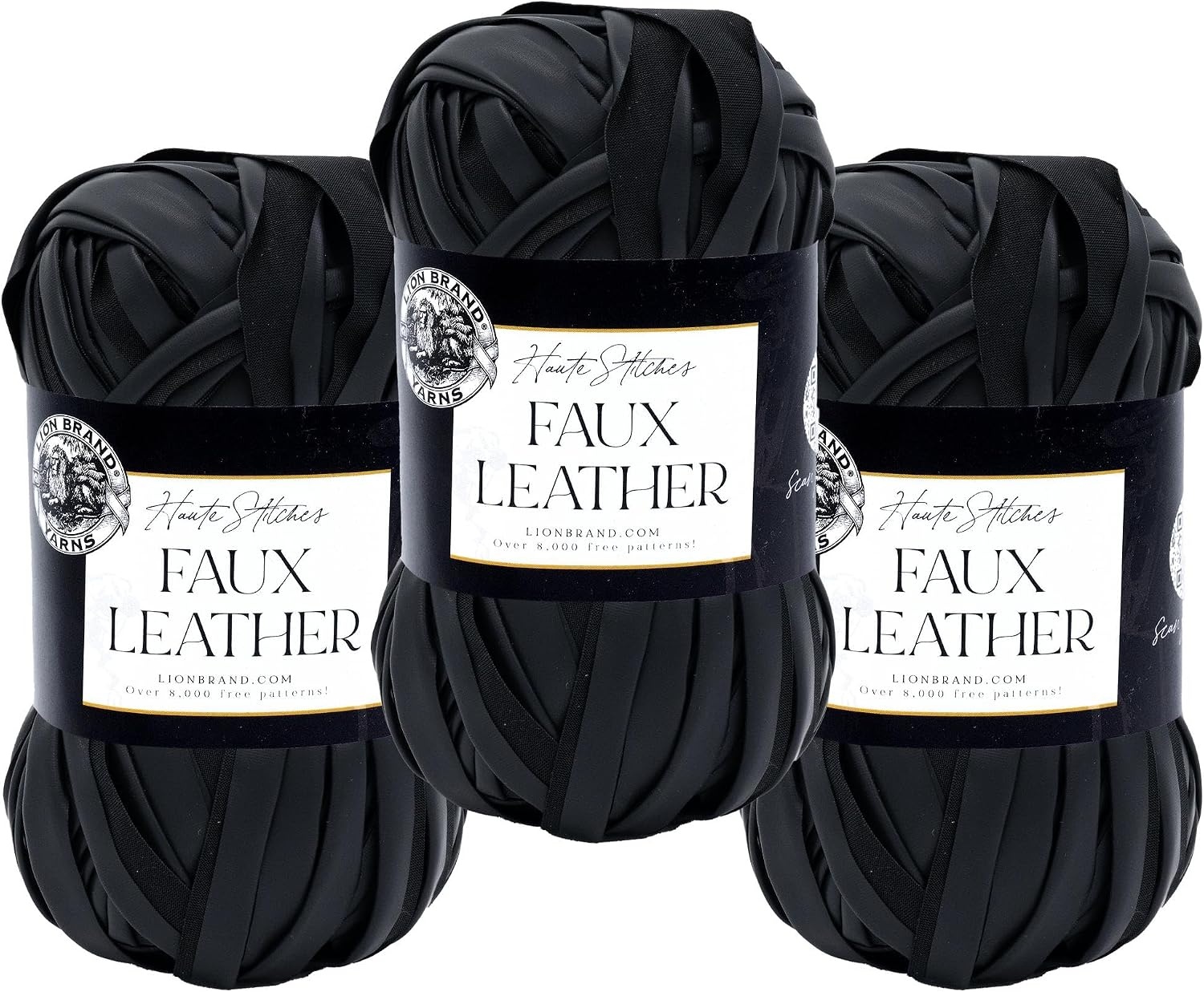 image:imageLion Brand Yarn Faux Leather Fashion Yarn for Knitting and Crochet Bronze 1 PackMoto Jacket