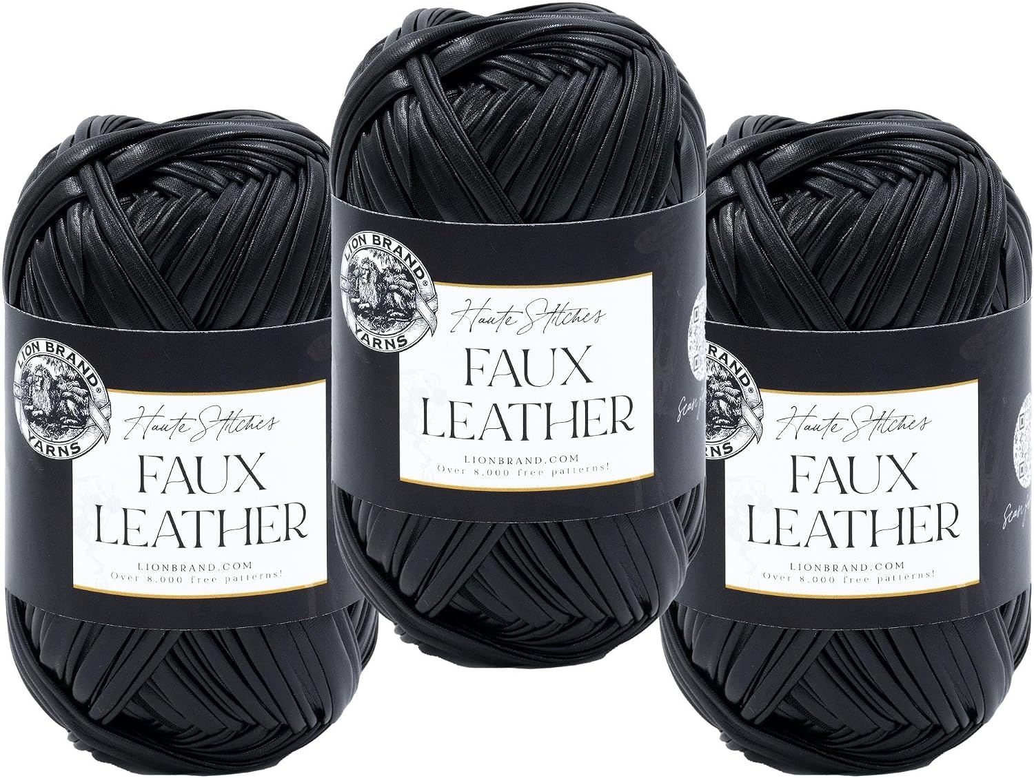 image:imageLion Brand Yarn Faux Leather Fashion Yarn for Knitting and Crochet Bronze 1 PackNight Sky