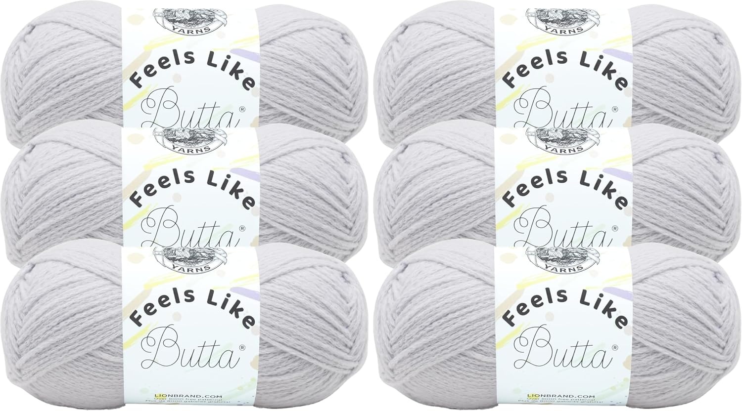 image:imageLion Brand Yarn Feel Like Butta Velvety Soft Yarn for Knitting Crochet and Crafts Pink 1 Pack Chenille Like Fiber for Plush Baby Blankets Amigurumi Toys and Worsted Weight SweatersPale Grey