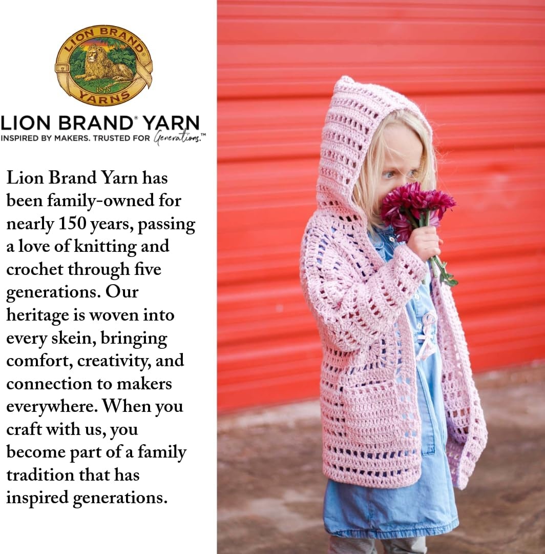 image:imageLion Brand Yarn Feel Like Butta Velvety Soft Yarn for Knitting Crochet and Crafts Pink 1 Pack Chenille Like Fiber for Plush Baby Blankets Amigurumi Toys and Worsted Weight SweatersIce