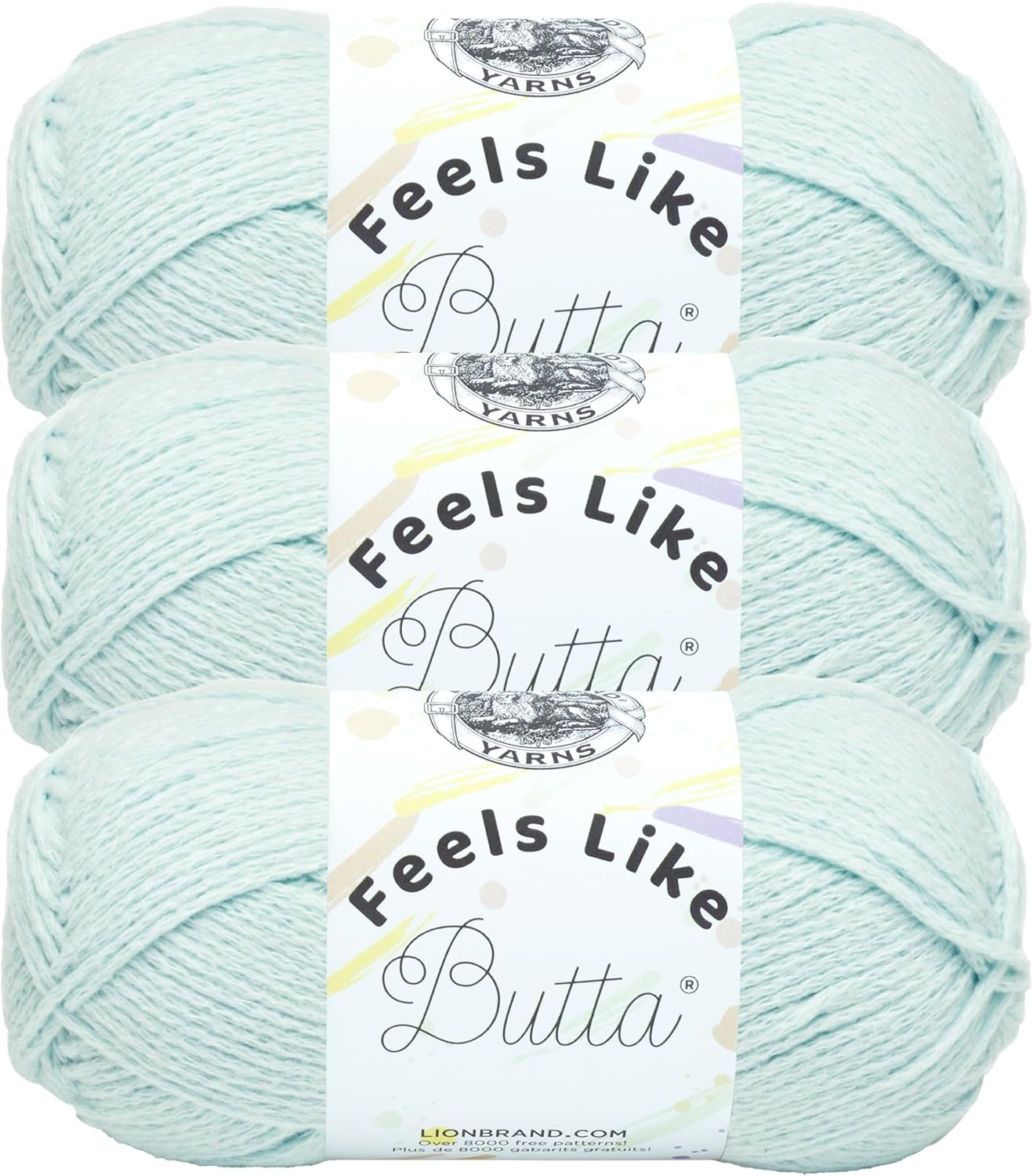 image:imageLion Brand Yarn Feel Like Butta Velvety Soft Yarn for Knitting Crochet and Crafts Pink 1 Pack Chenille Like Fiber for Plush Baby Blankets Amigurumi Toys and Worsted Weight SweatersIce