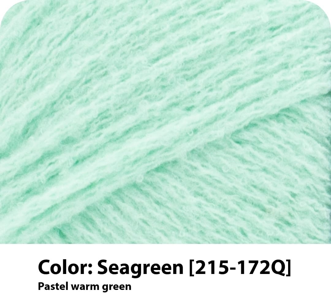 image:imageLion Brand Yarn Feel Like Butta Velvety Soft Yarn for Knitting Crochet and Crafts Pink 1 Pack Chenille Like Fiber for Plush Baby Blankets Amigurumi Toys and Worsted Weight SweatersSeagreen