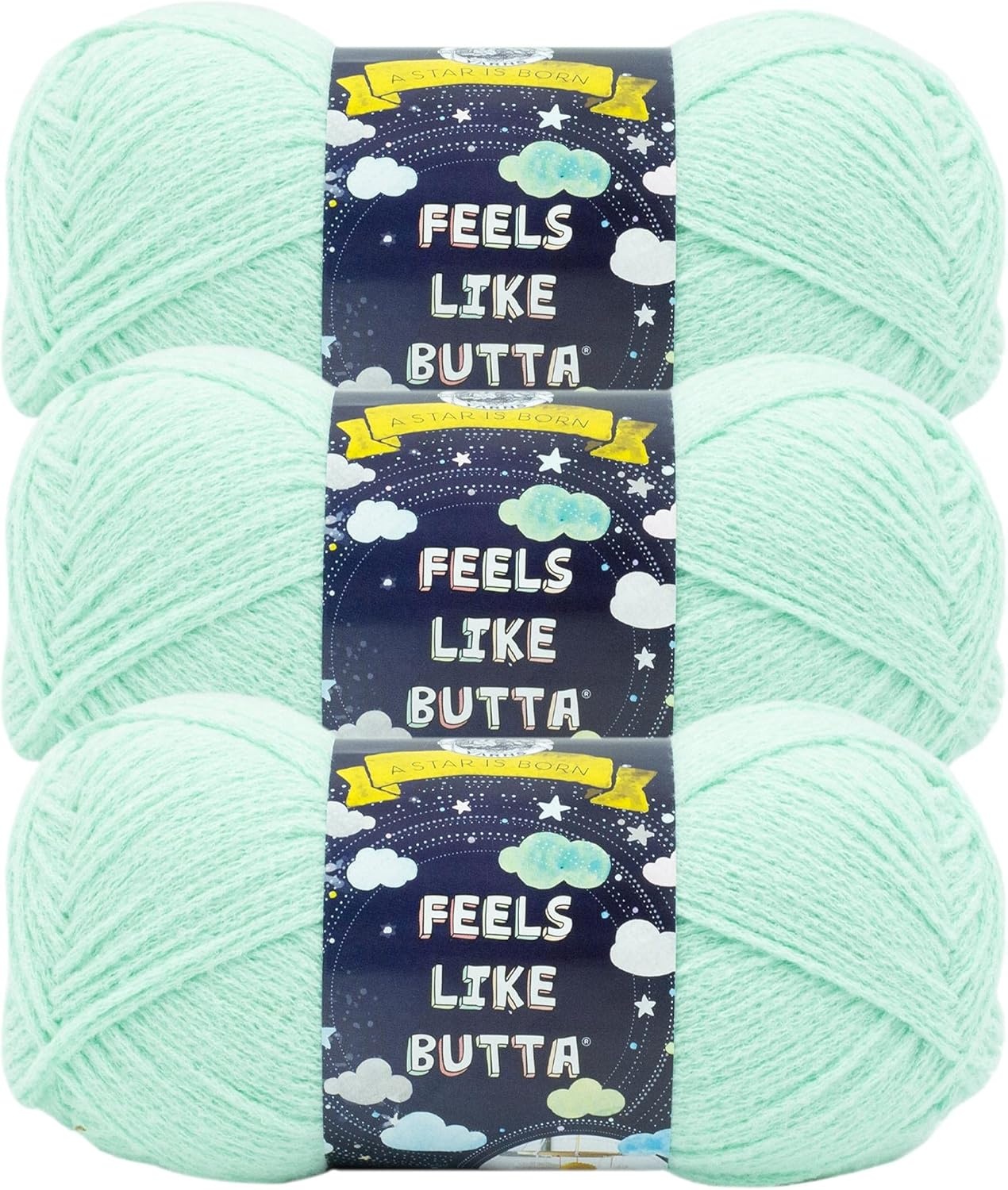 image:imageLion Brand Yarn Feel Like Butta Velvety Soft Yarn for Knitting Crochet and Crafts Pink 1 Pack Chenille Like Fiber for Plush Baby Blankets Amigurumi Toys and Worsted Weight SweatersSeagreen