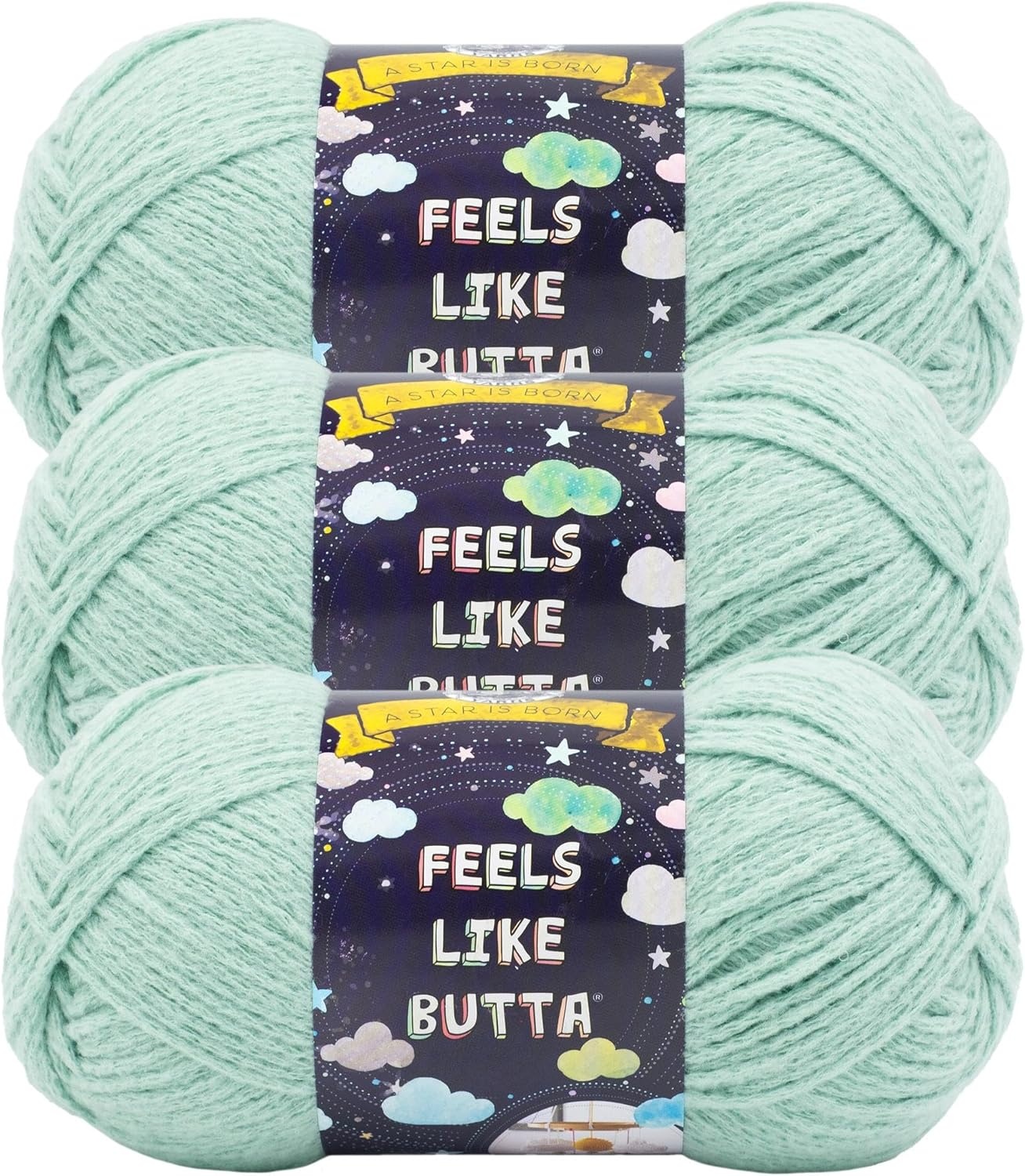 image:imageLion Brand Yarn Feel Like Butta Velvety Soft Yarn for Knitting Crochet and Crafts Pink 1 Pack Chenille Like Fiber for Plush Baby Blankets Amigurumi Toys and Worsted Weight SweatersSeafoam