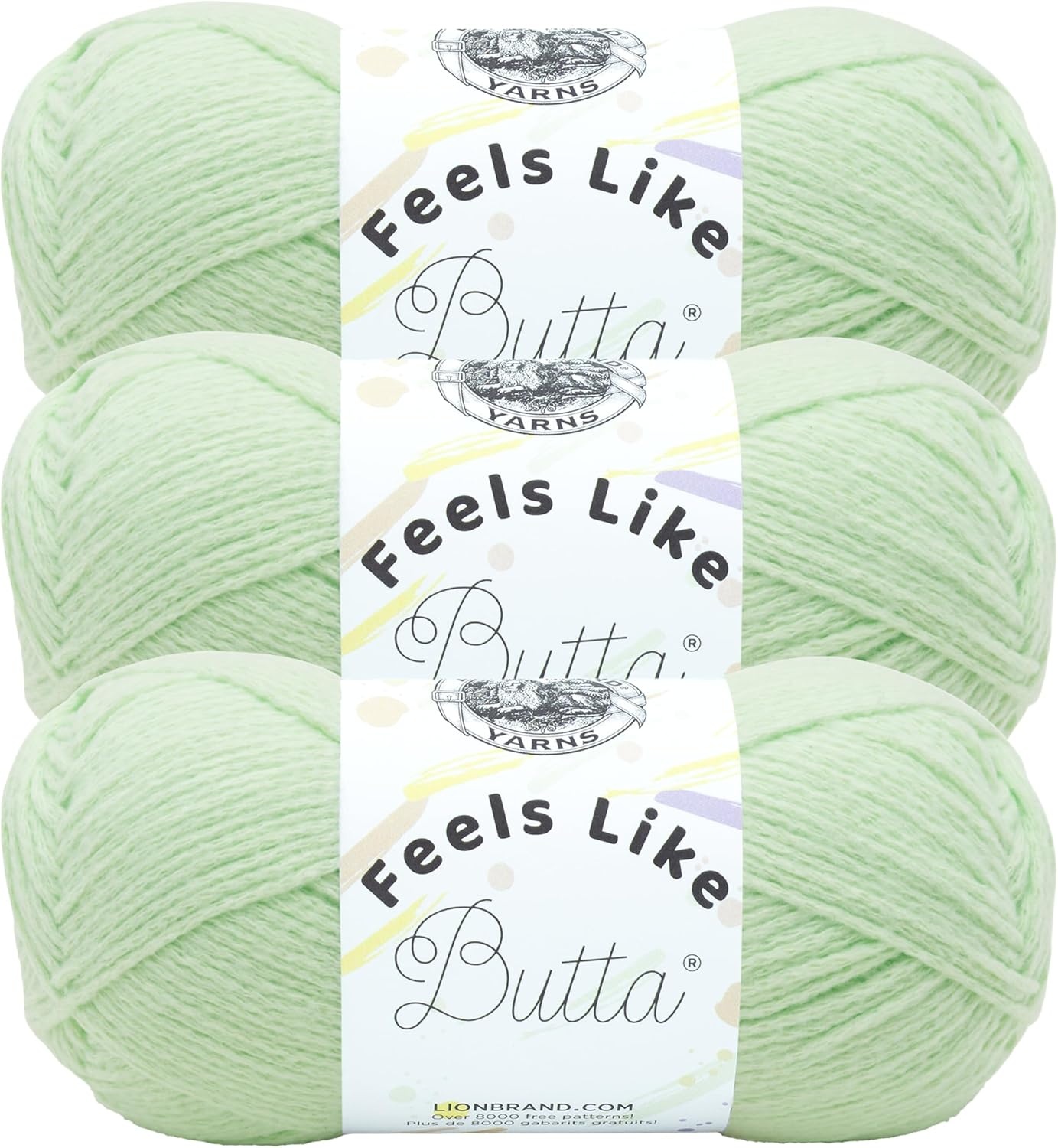 image:imageLion Brand Yarn Feel Like Butta Velvety Soft Yarn for Knitting Crochet and Crafts Pink 1 Pack Chenille Like Fiber for Plush Baby Blankets Amigurumi Toys and Worsted Weight SweatersMint