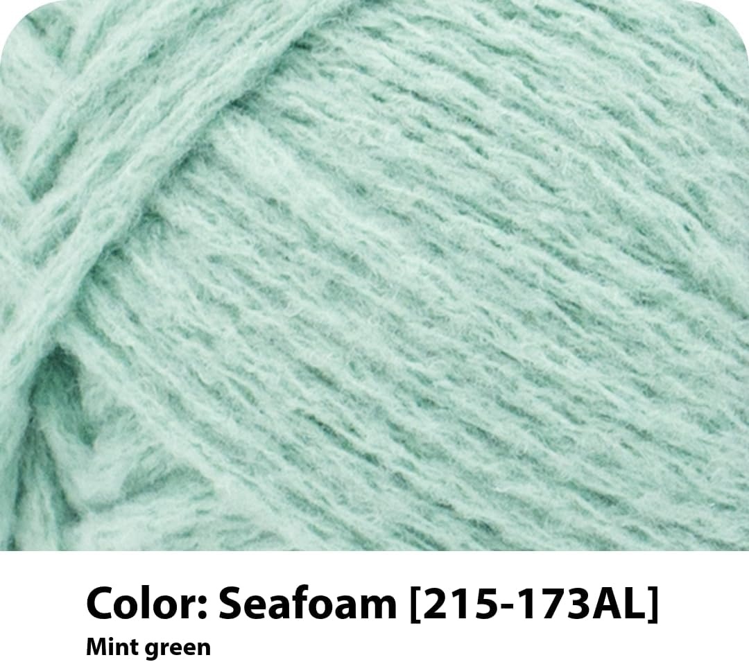 image:imageLion Brand Yarn Feel Like Butta Velvety Soft Yarn for Knitting Crochet and Crafts Pink 1 Pack Chenille Like Fiber for Plush Baby Blankets Amigurumi Toys and Worsted Weight SweatersSeafoam