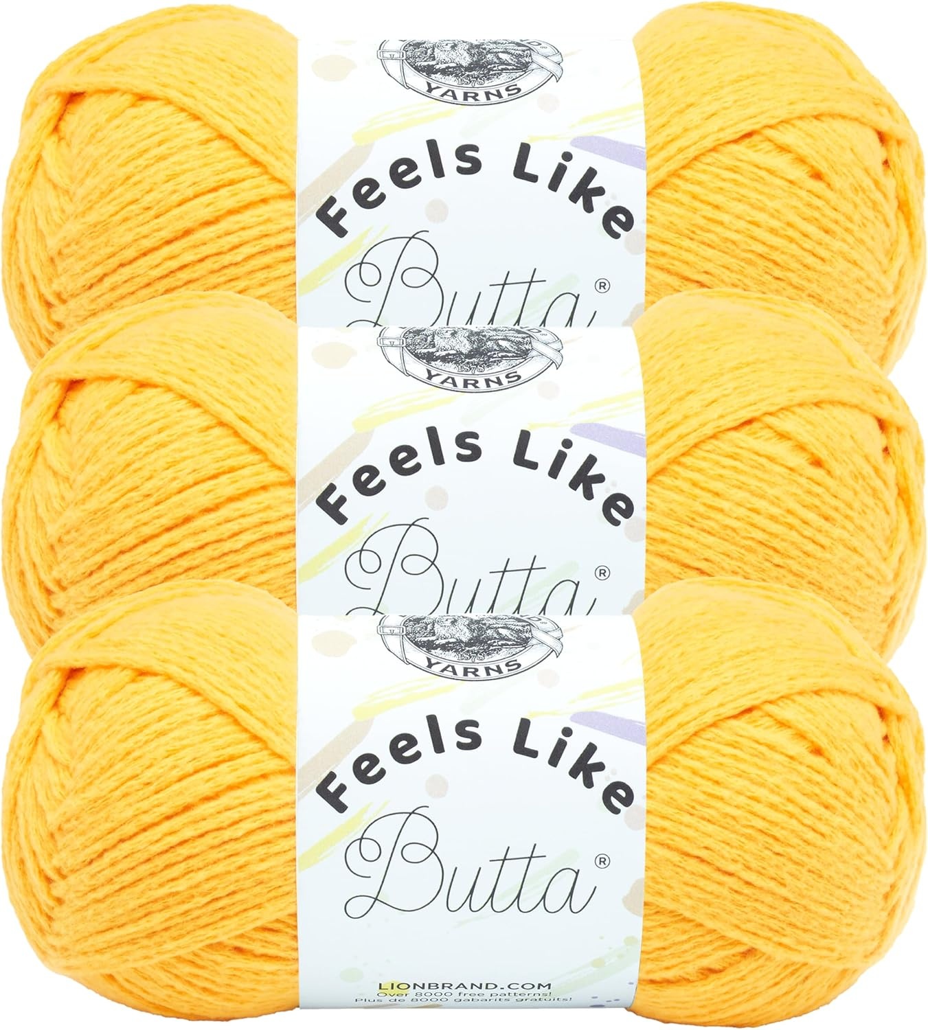 image:imageLion Brand Yarn Feel Like Butta Velvety Soft Yarn for Knitting Crochet and Crafts Pink 1 Pack Chenille Like Fiber for Plush Baby Blankets Amigurumi Toys and Worsted Weight SweatersYellow