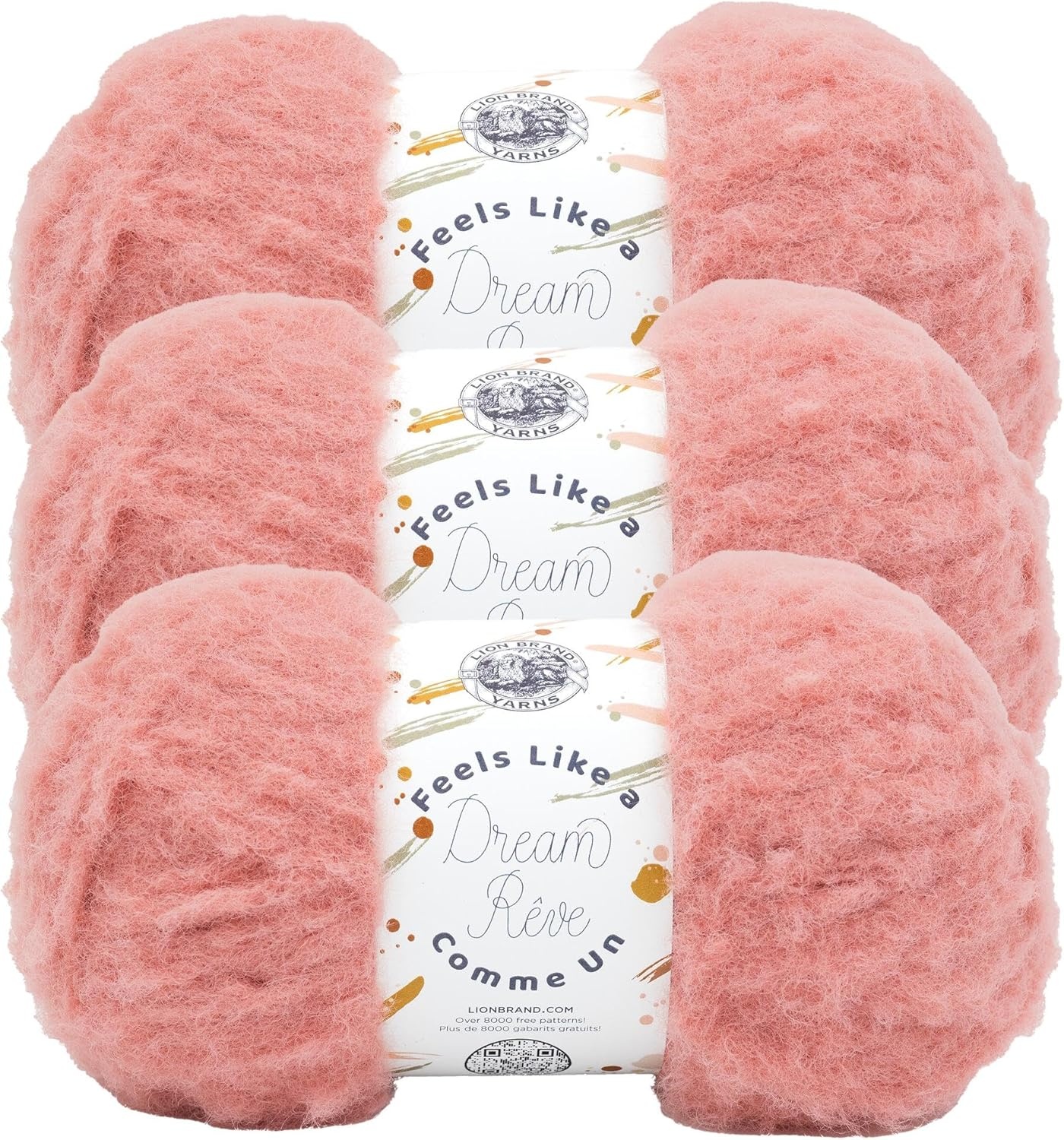 image:imageLion Brand Yarn Feels Like A Dream Soft Yarn for Knitting and Crochet Sunflower 3 PackCameo