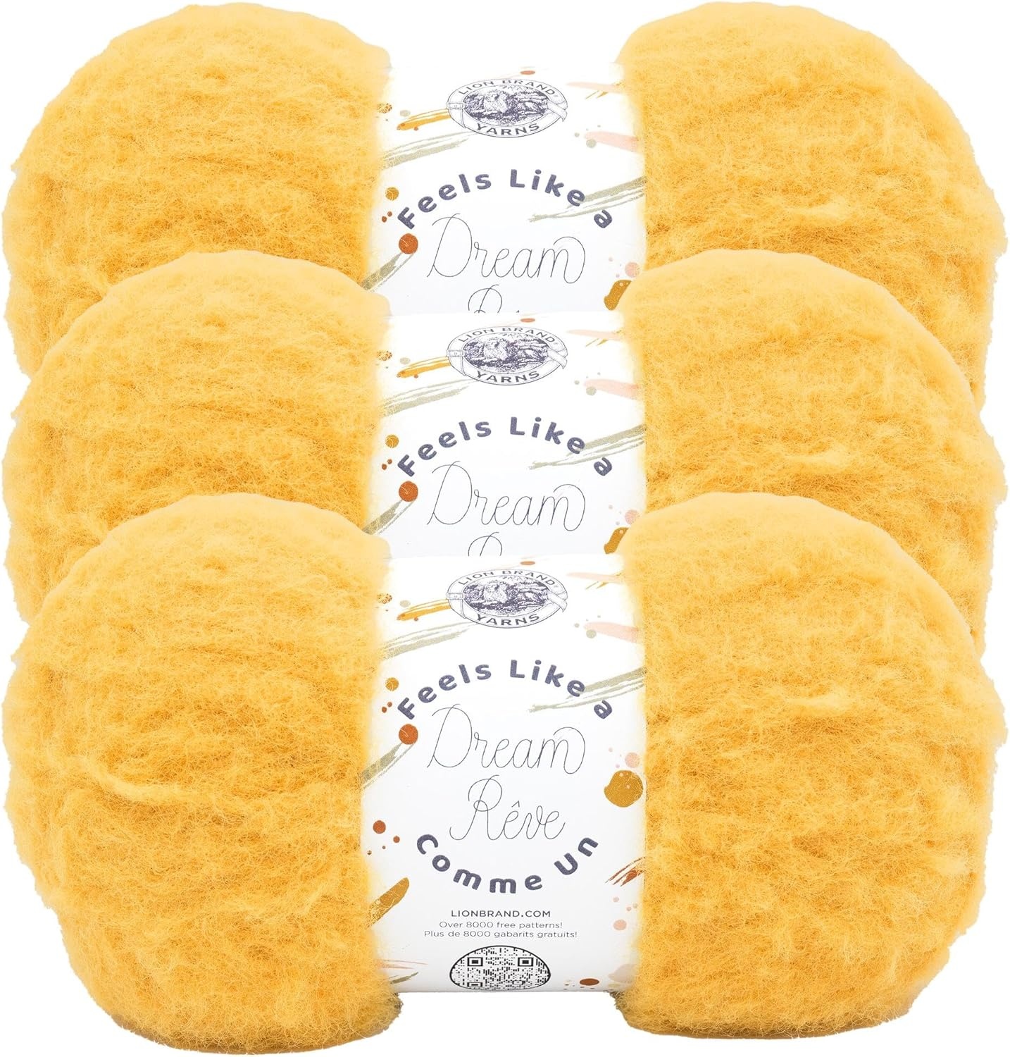 image:imageLion Brand Yarn Feels Like A Dream Soft Yarn for Knitting and Crochet Sunflower 3 PackSunflower