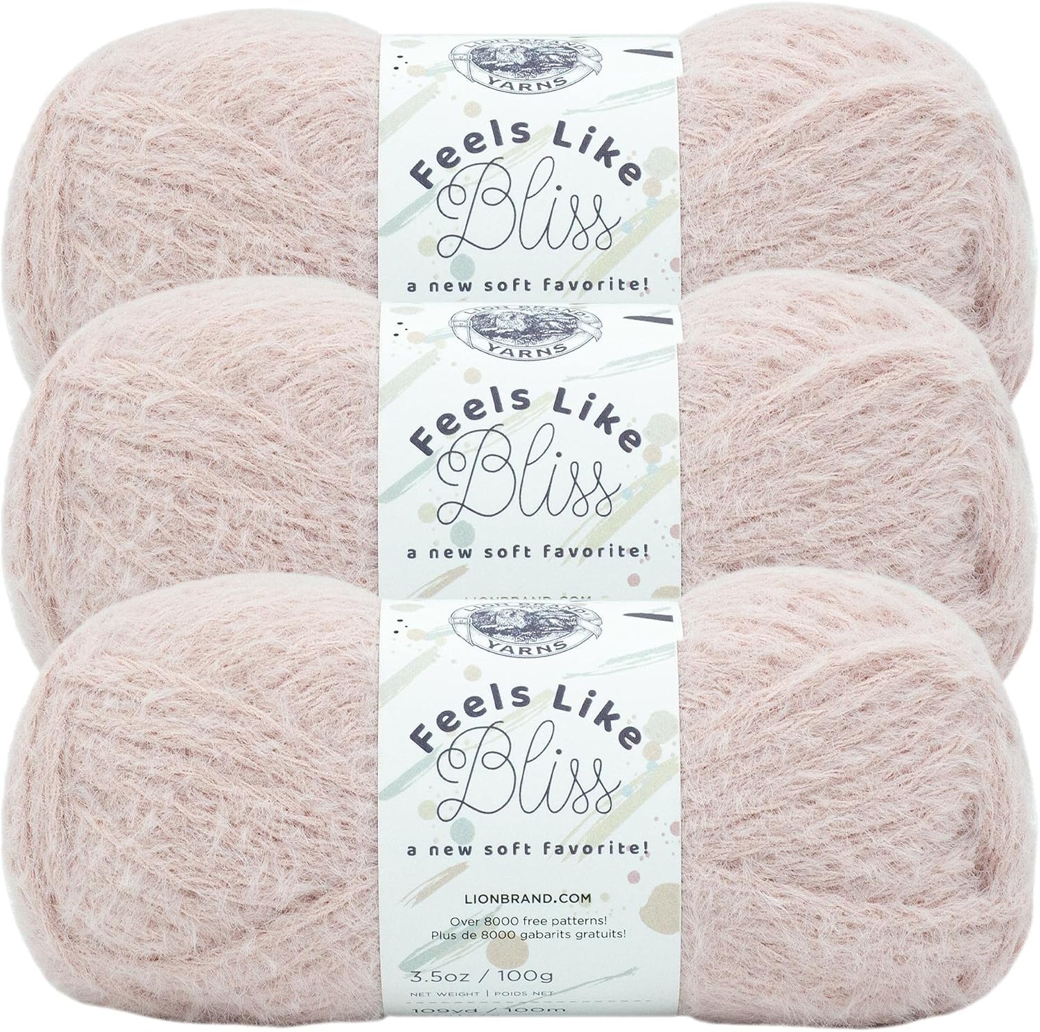 image:imageLion Brand Yarn Feels Like Bliss Bulky Yarn for Knitting Sand Dollar 1 PackBlush