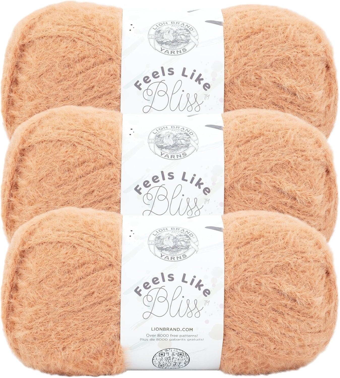 image:imageLion Brand Yarn Feels Like Bliss Bulky Yarn for Knitting Sand Dollar 1 PackPeach