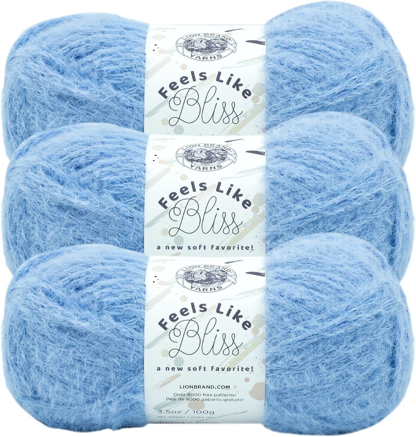 image:imageLion Brand Yarn Feels Like Bliss Bulky Yarn for Knitting Sand Dollar 1 PackSky