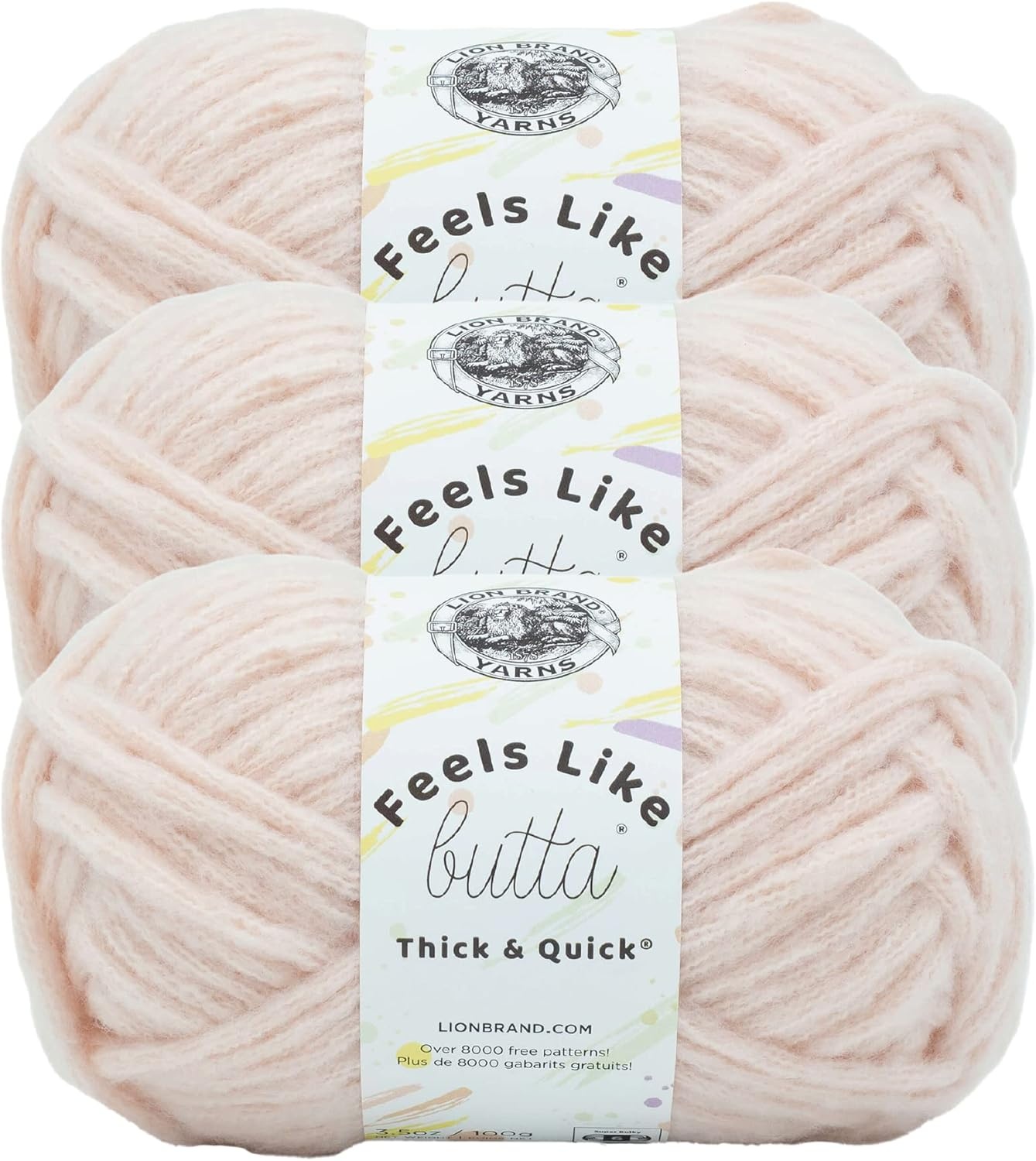 image:imageLion Brand Yarn Feels Like Butta Thick amp Quick Super Bulky Yarn for Knitting 1 Pack OlivePeach Blush