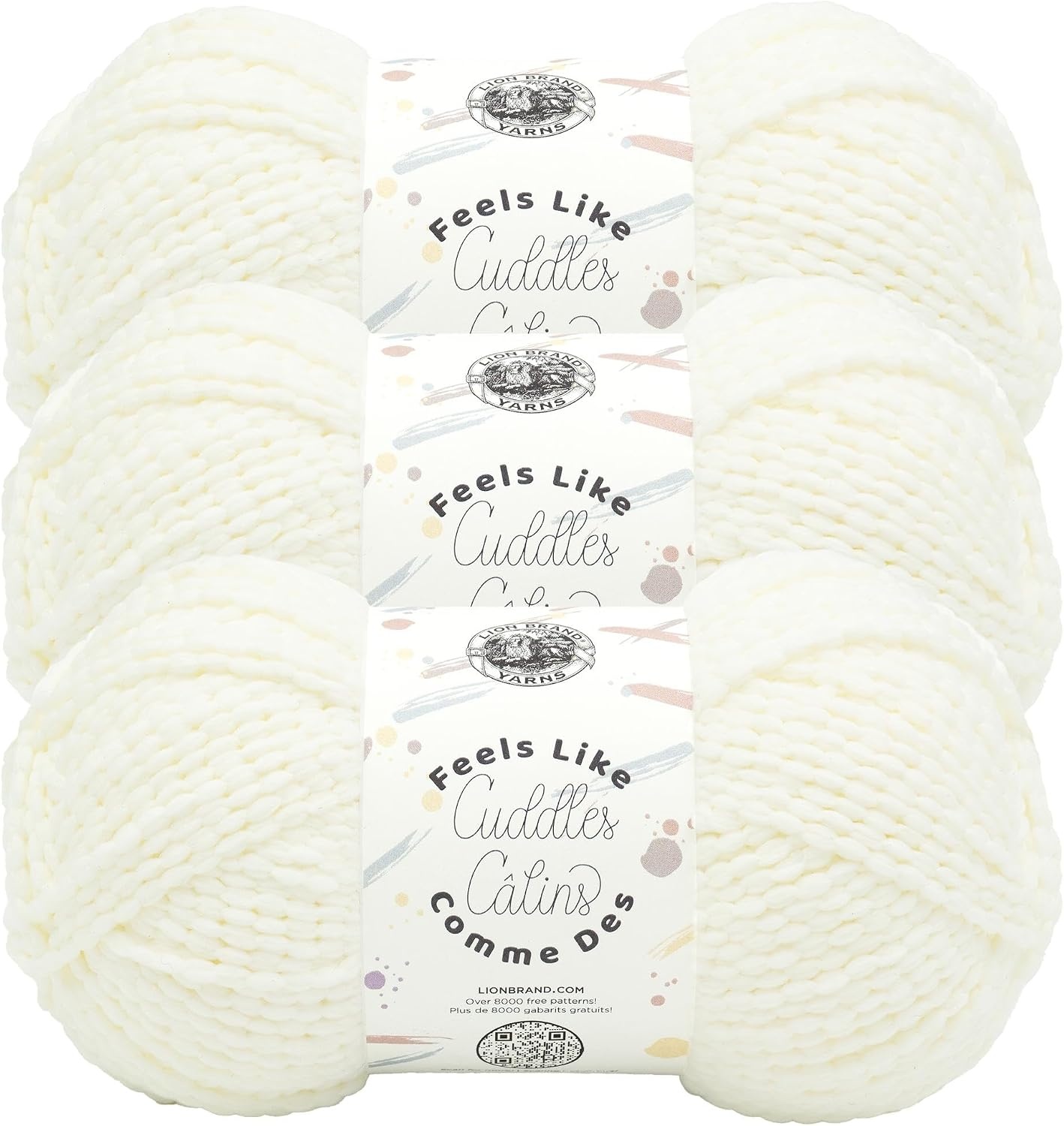 image:imageLion Brand Yarn Feels Like Cuddles Bulky Yarn for Knitting and Crochet Aquifer 1 PackCream