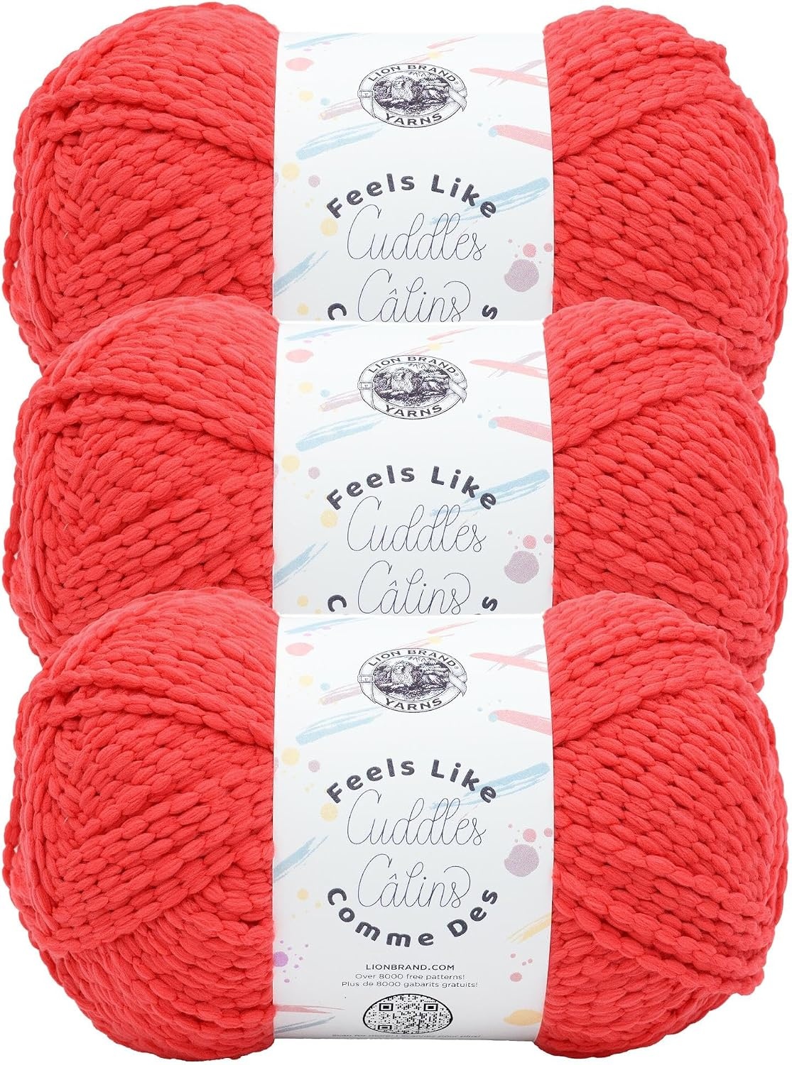 image:imageLion Brand Yarn Feels Like Cuddles Bulky Yarn for Knitting and Crochet Aquifer 1 PackGrenadine