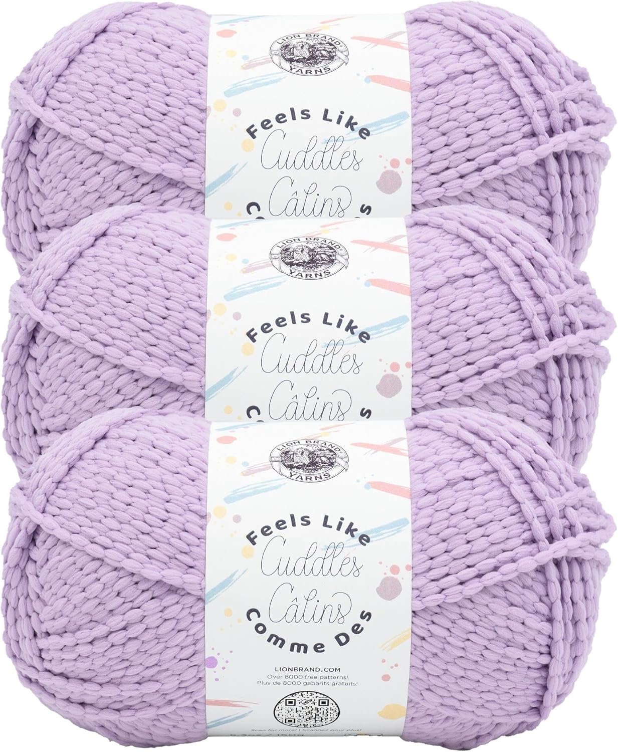 image:imageLion Brand Yarn Feels Like Cuddles Bulky Yarn for Knitting and Crochet Aquifer 1 PackLavender Fields