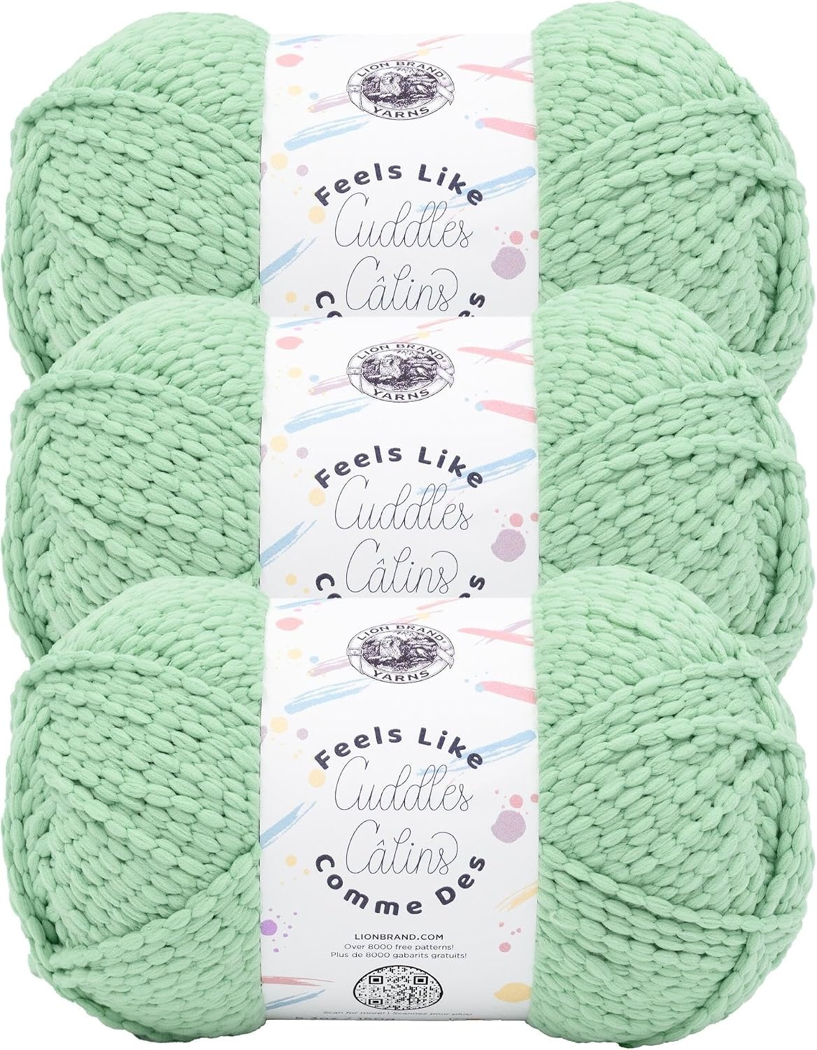 image:imageLion Brand Yarn Feels Like Cuddles Bulky Yarn for Knitting and Crochet Aquifer 1 PackSeafoam
