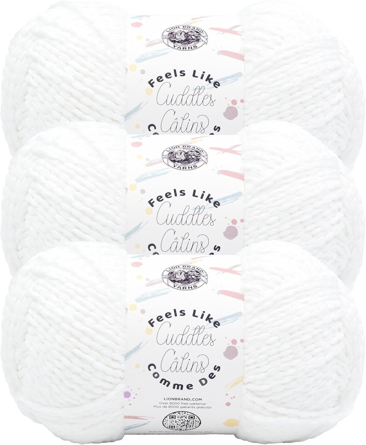image:imageLion Brand Yarn Feels Like Cuddles Bulky Yarn for Knitting and Crochet Aquifer 1 PackSnow