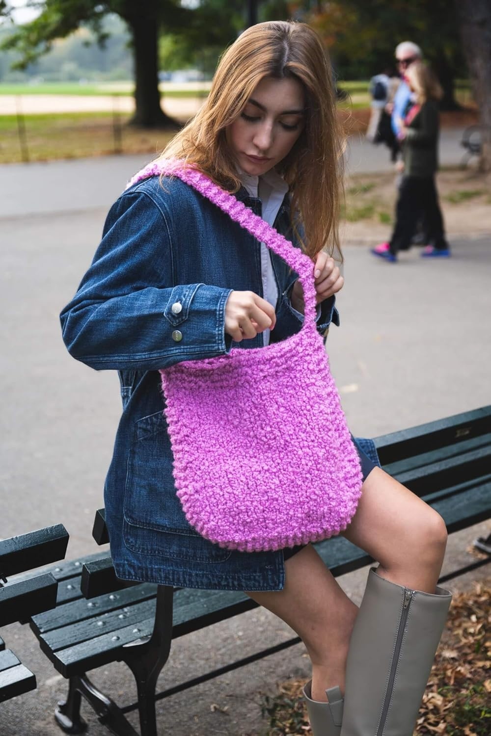 image:imageLion Brand Yarn Feels Like Sherpa Fleece Yarn for Knitting and Crochet Evergreen 1 PackBurgundy