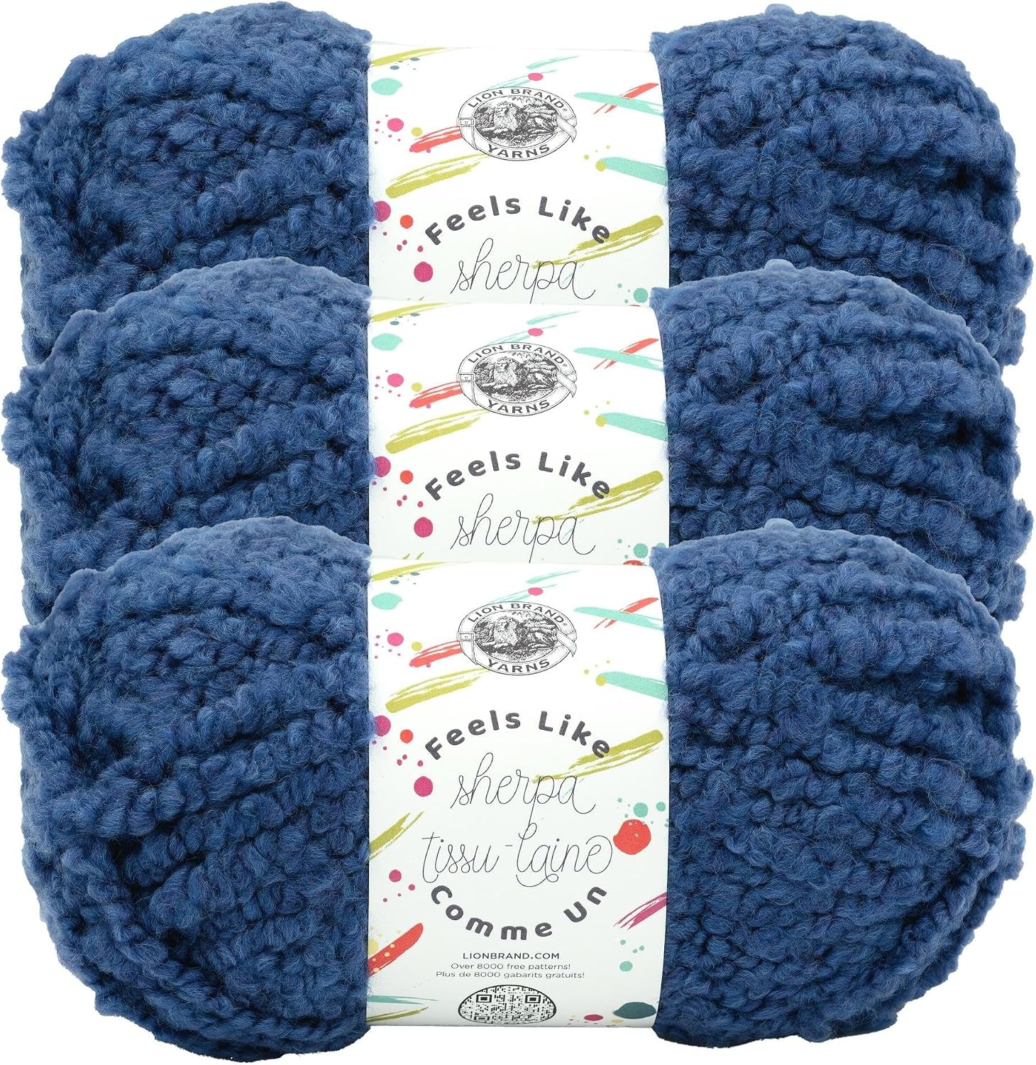 image:imageLion Brand Yarn Feels Like Sherpa Fleece Yarn for Knitting and Crochet Evergreen 1 PackCoastal