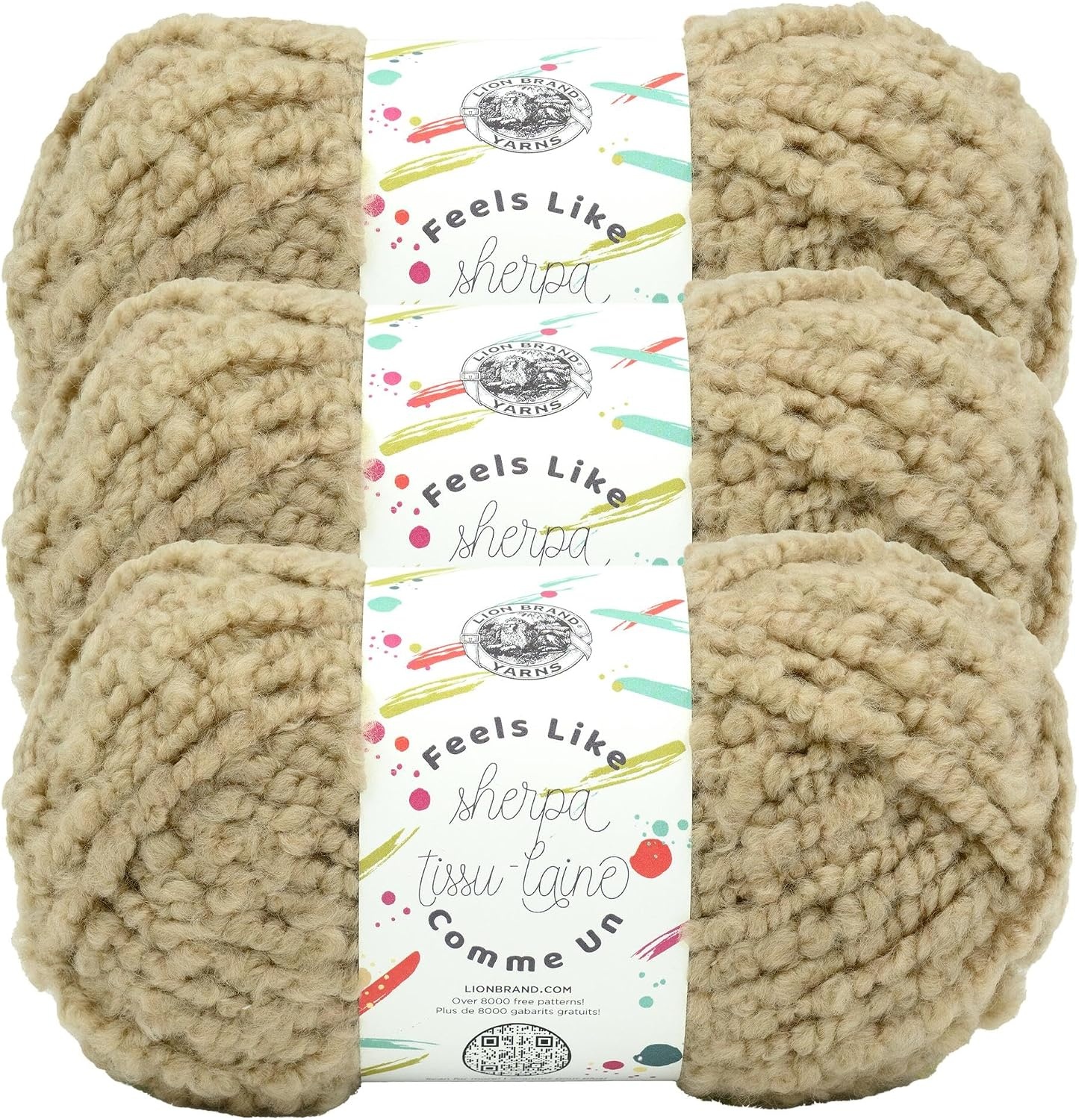 image:imageLion Brand Yarn Feels Like Sherpa Fleece Yarn for Knitting and Crochet Evergreen 1 PackElmwood