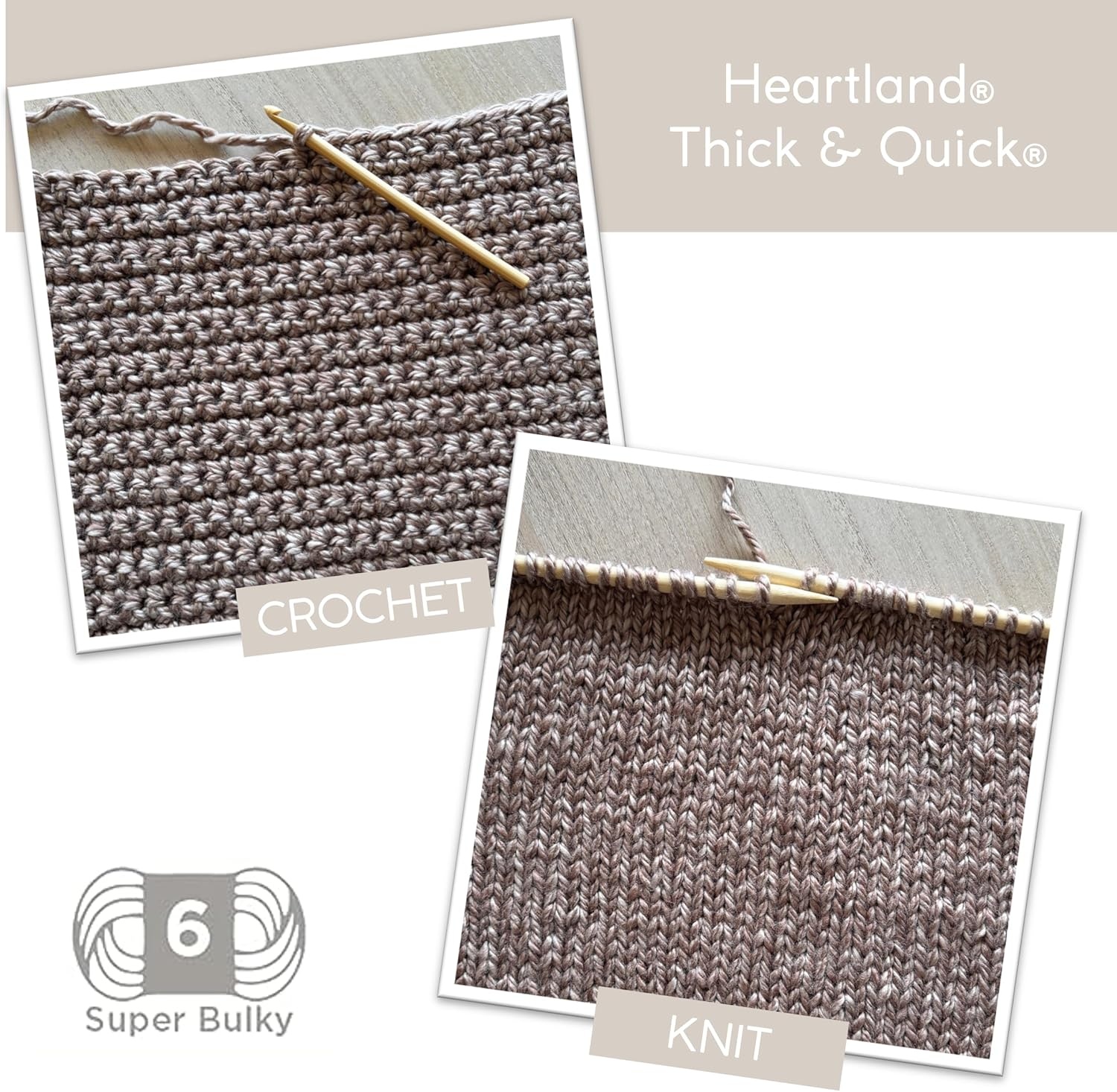 image:imageLion Brand Yarn Heartland Thick amp Quick Bulky Heathered Yarn for Knitting and Crochet Lincoln 3 PackLincoln