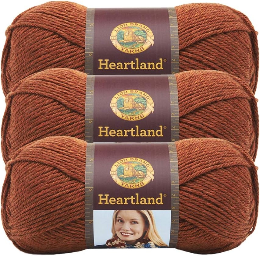 image:imageLion Brand Yarn Heartland Yarn WorstedWeight Yarn for Knitting Crocheting and Crafting 1 Pack Channel IslandsYosemite
