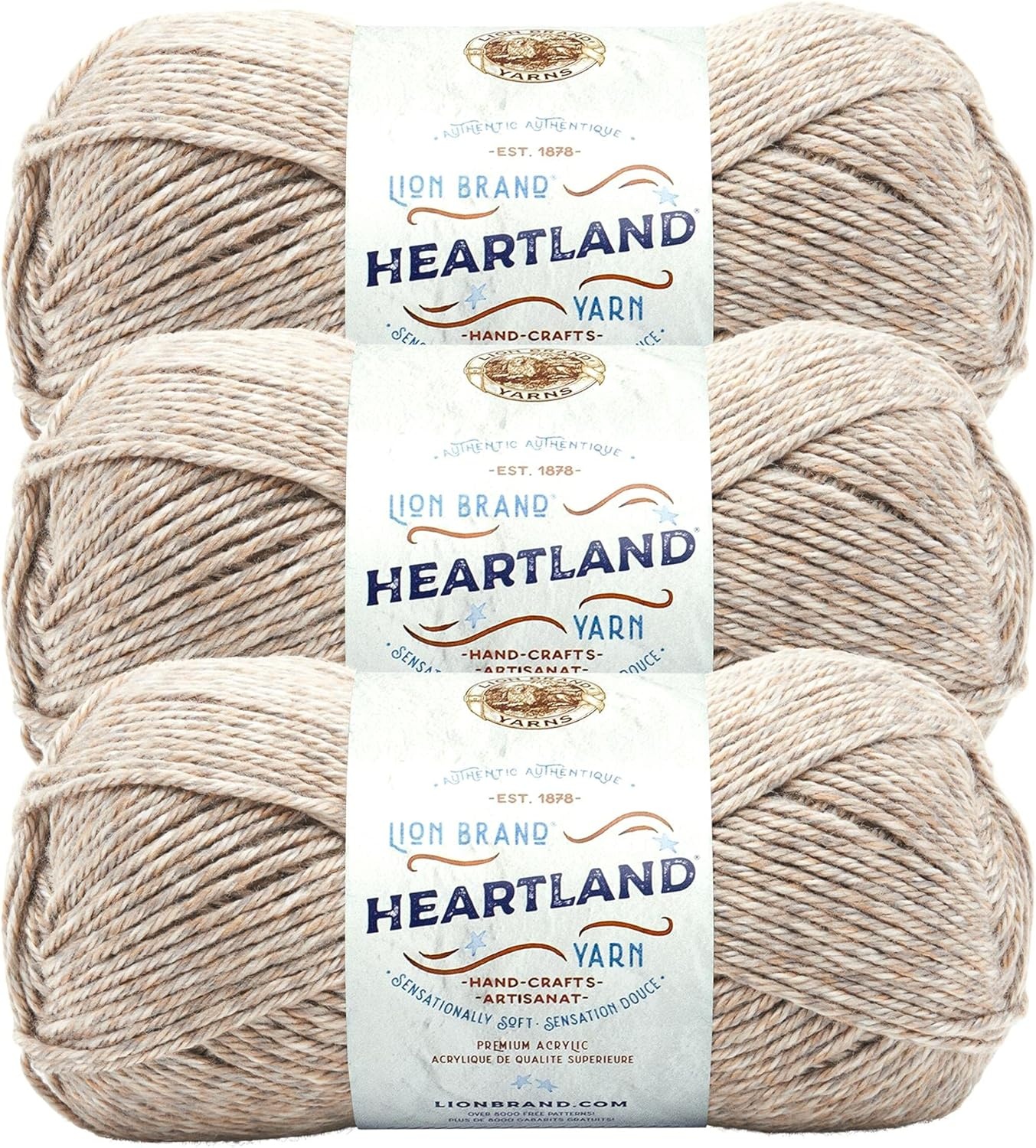 image:imageLion Brand Yarn Heartland Yarn WorstedWeight Yarn for Knitting Crocheting and Crafting 1 Pack Gateway ArchGrand Canyon