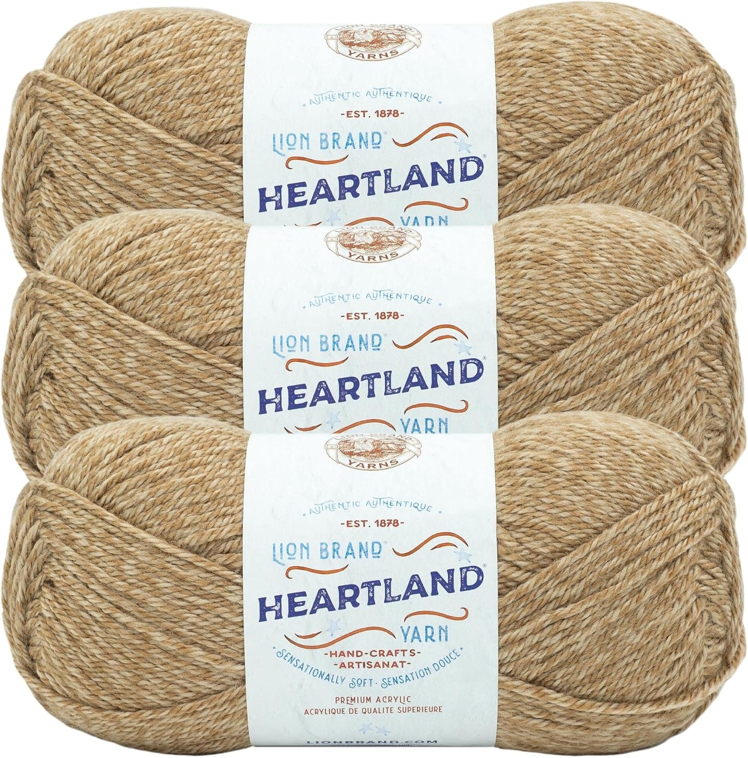 image:imageLion Brand Yarn Heartland Yarn WorstedWeight Yarn for Knitting Crocheting and Crafting 1 Pack Gateway ArchIndiana Dunes