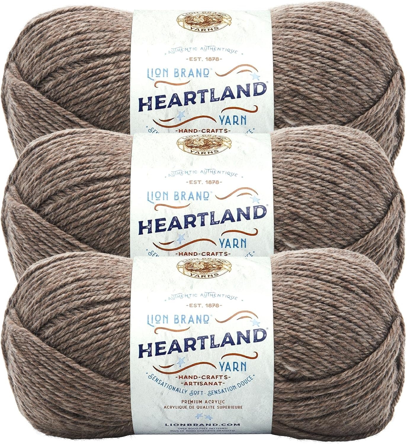 image:imageLion Brand Yarn Heartland Yarn WorstedWeight Yarn for Knitting Crocheting and Crafting 1 Pack Gateway ArchMammoth Cave