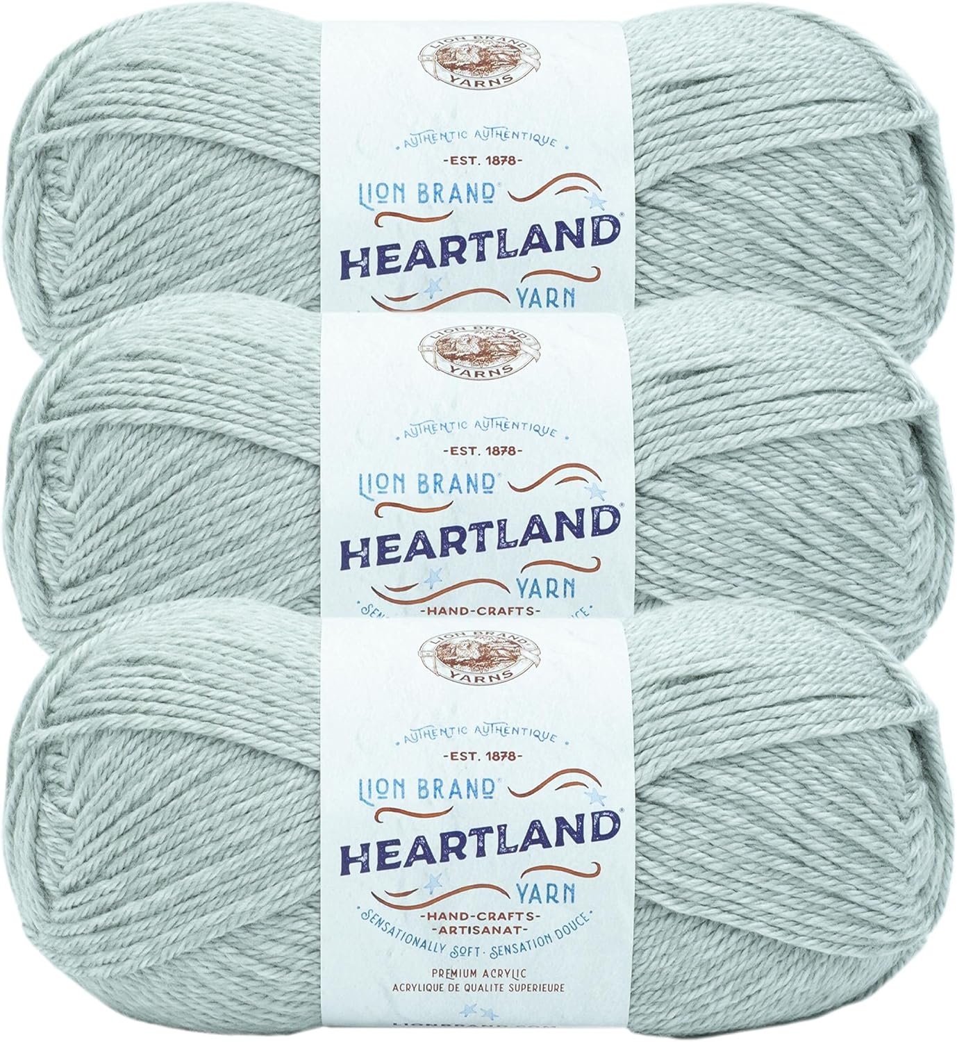 image:imageLion Brand Yarn Heartland Yarn WorstedWeight Yarn for Knitting Crocheting and Crafting 1 Pack Gateway ArchWhite Sands