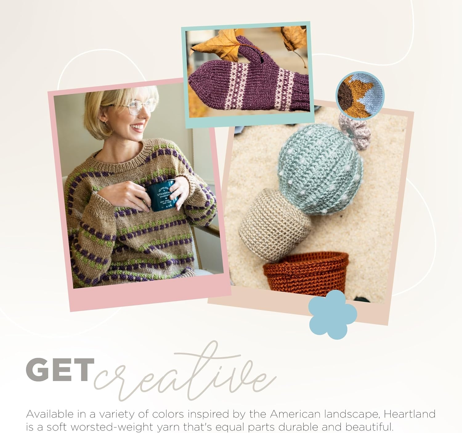 image:imageLion Brand Yarn Heartland Yarn WorstedWeight Yarn for Knitting Crocheting and Crafting 1 Pack North CascadesAcadia