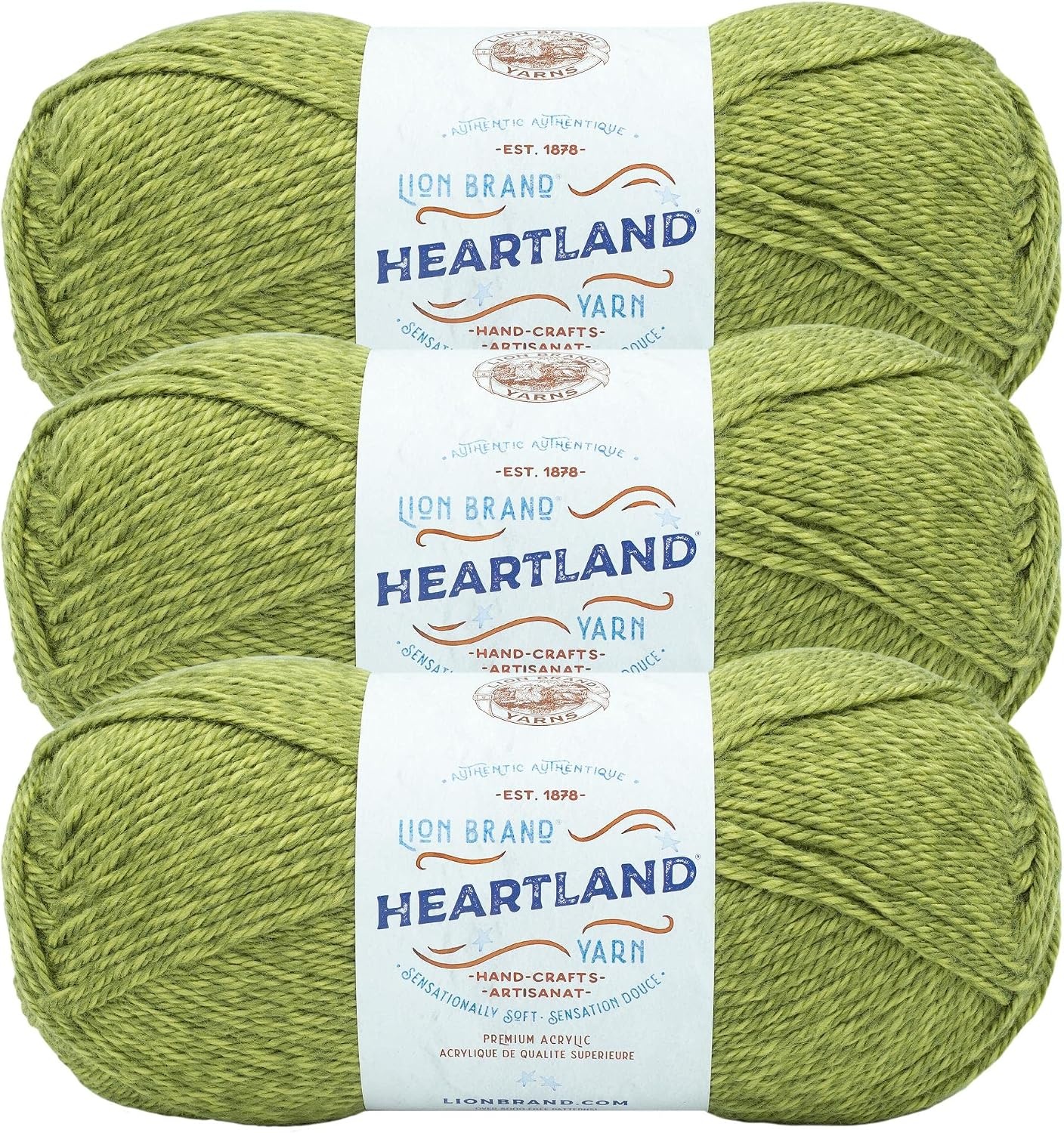 image:imageLion Brand Yarn Heartland Yarn WorstedWeight Yarn for Knitting Crocheting and Crafting 1 Pack North CascadesHaleakala
