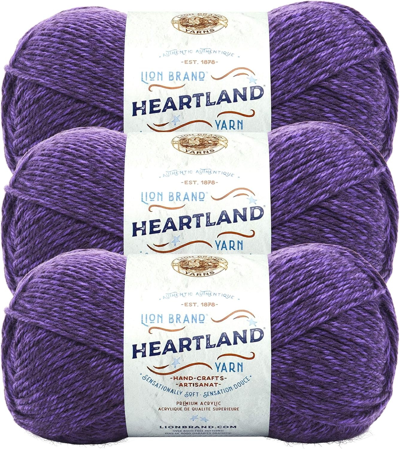 image:imageLion Brand Yarn Heartland Yarn WorstedWeight Yarn for Knitting Crocheting and Crafting 1 Pack North CascadesHot Springs