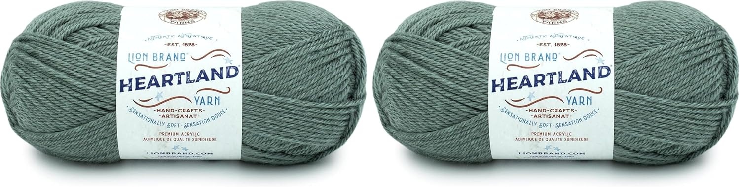 image:imageLion Brand Yarn Heartland Yarn WorstedWeight Yarn for Knitting Crocheting and Crafting 1 Pack North CascadesPetrified Forest