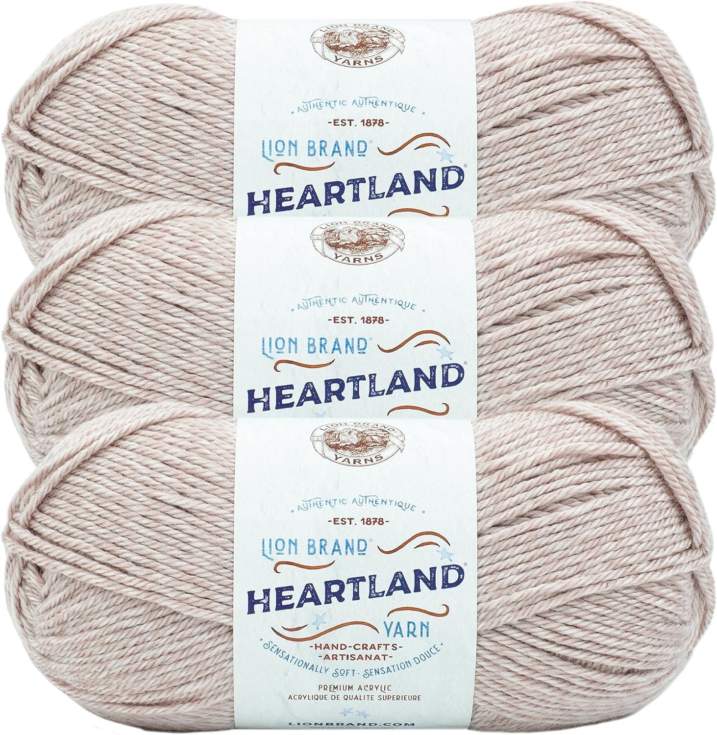 image:imageLion Brand Yarn Heartland Yarn WorstedWeight Yarn for Knitting Crocheting and Crafting 1 Pack North CascadesWolf Trap