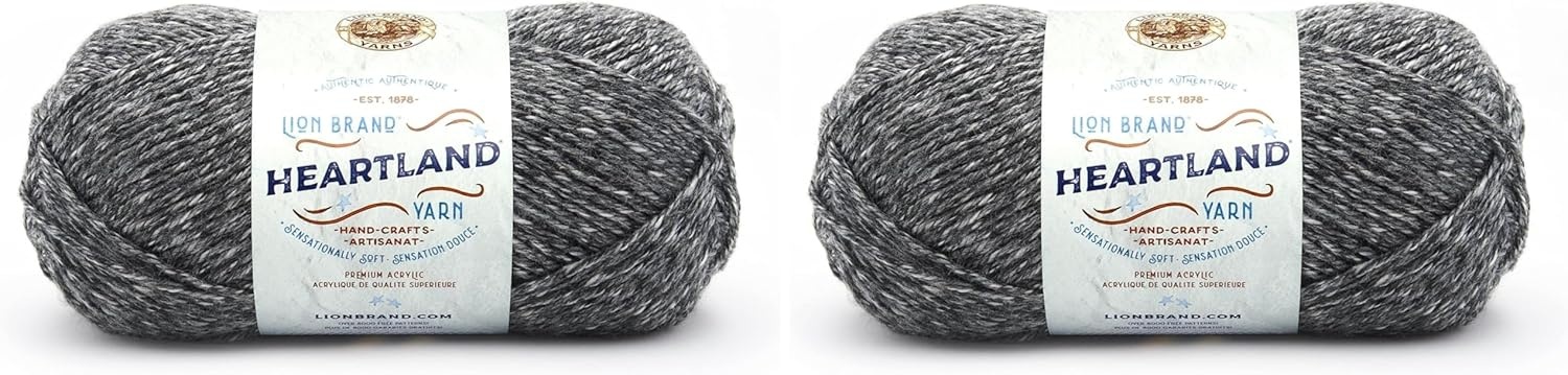 image:imageLion Brand Yarn Heartland Yarn WorstedWeight Yarn for Knitting Crocheting and Crafting 3 Pack Indiana DunesGreat Smoky Mountains