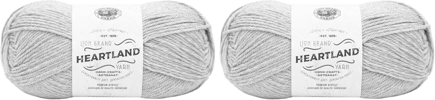 image:imageLion Brand Yarn Heartland Yarn WorstedWeight Yarn for Knitting Crocheting and Crafting 3 Pack Indiana DunesWhite Sands