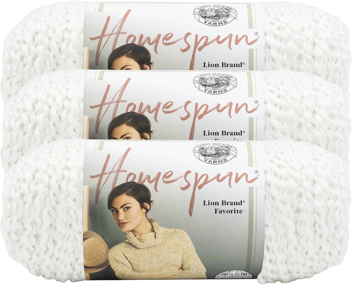 image:imageLion Brand Yarn Homespun Yarn Soft Bulky Yarn for Knitting Crocheting and Crafting 1 pack WildfireHepplewhite