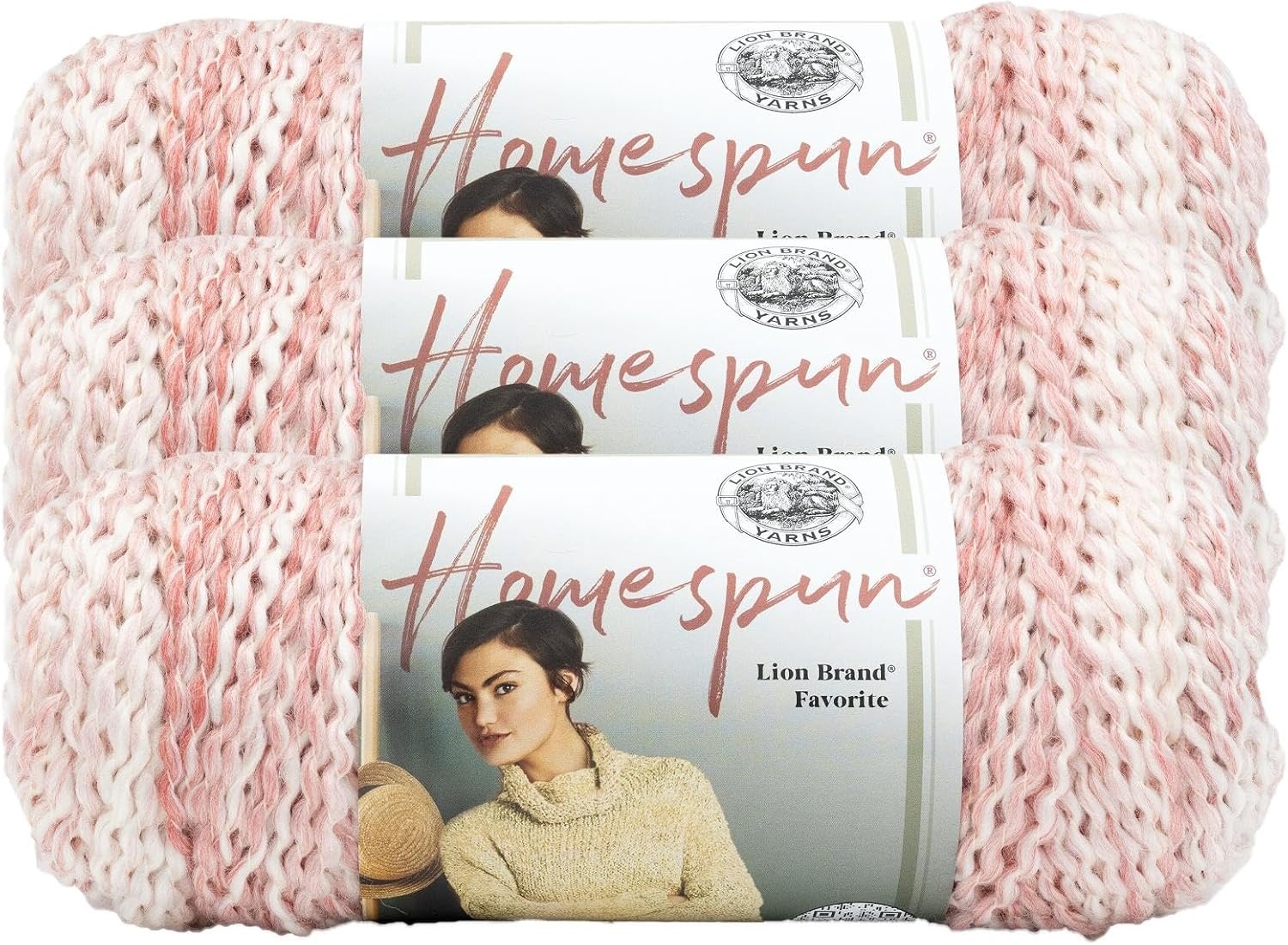 image:imageLion Brand Yarn Homespun Yarn Soft Bulky Yarn for Knitting Crocheting and Crafting 1 pack WildfireParfait