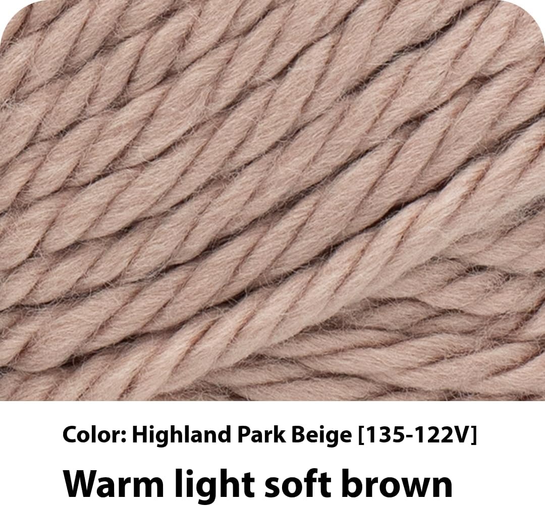 image:imageLion Brand Yarn Hometown Super Bulky Yarn 50 Shades Pack 12 SkeinsHighland Park Beige