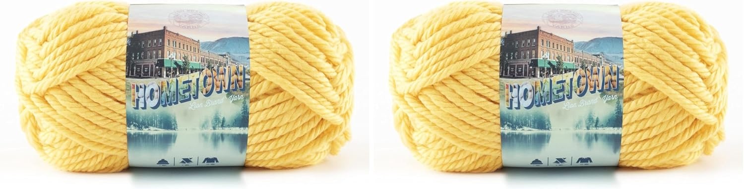 image:imageLion Brand Yarn Hometown Super Bulky Yarn 50 Shades Pack 12 SkeinsPittsburgh Yellow