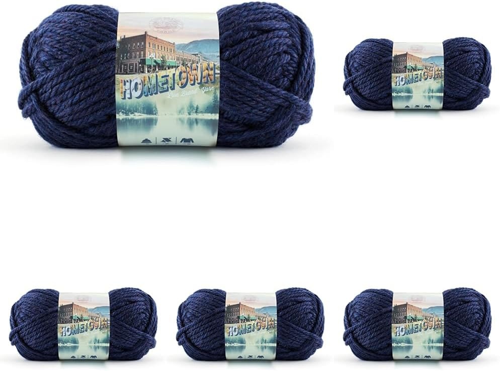 image:imageLion Brand Yarn Hometown Super Bulky Yarn 50 Shades Pack 12 SkeinsSan Diego Navy