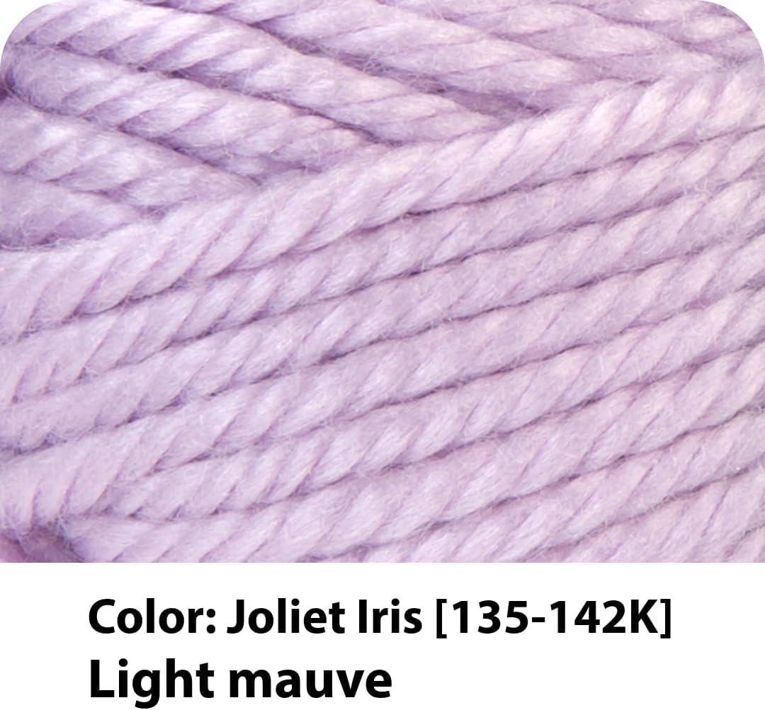 image:imageLion Brand Yarn Hometown Yarn SuperBulky Yarn for Knitting Crocheting and Crafting 1 Pack Reseda Dojo Super Bulky Acrylic Fiber for Warm Crochet Blankets Knit Winter Hats Chunky Cardigans Soft Scarves WeavingJoliet Iris