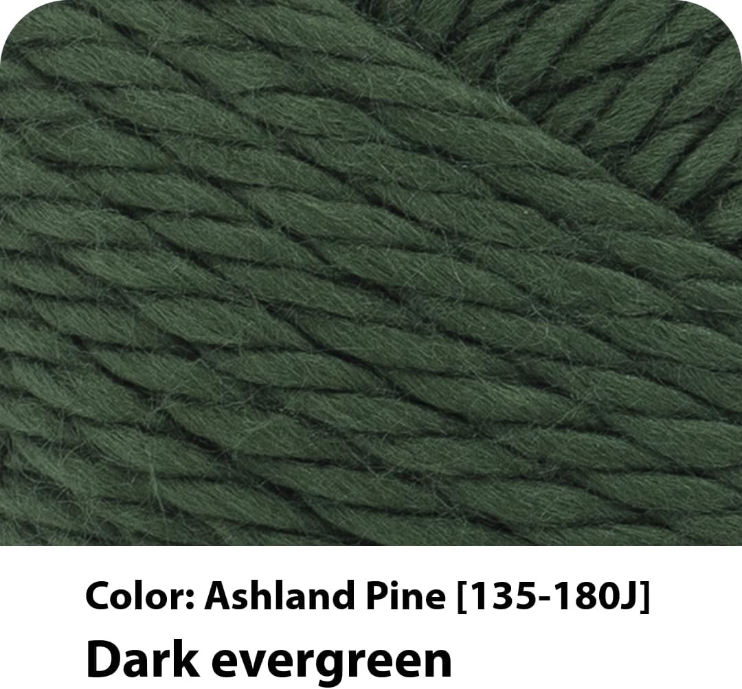 image:imageLion Brand Yarn Hometown Yarn SuperBulky Yarn for Knitting Crocheting and Crafting 1 Pack Reseda Dojo Super Bulky Acrylic Fiber for Warm Crochet Blankets Knit Winter Hats Chunky Cardigans Soft Scarves WeavingAshland Pine