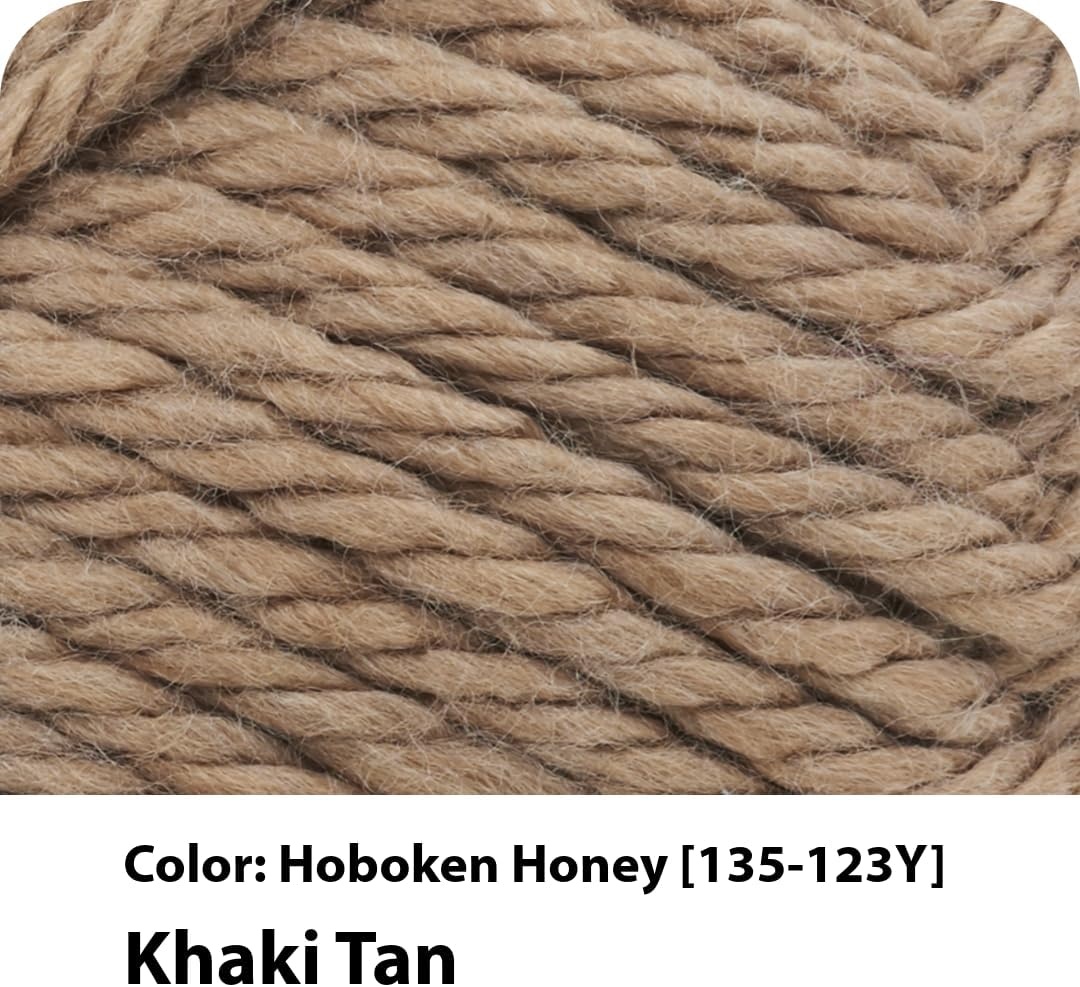 image:imageLion Brand Yarn Hometown Yarn SuperBulky Yarn for Knitting Crocheting and Crafting 1 Pack Reseda Dojo Super Bulky Acrylic Fiber for Warm Crochet Blankets Knit Winter Hats Chunky Cardigans Soft Scarves WeavingHoboken Honey